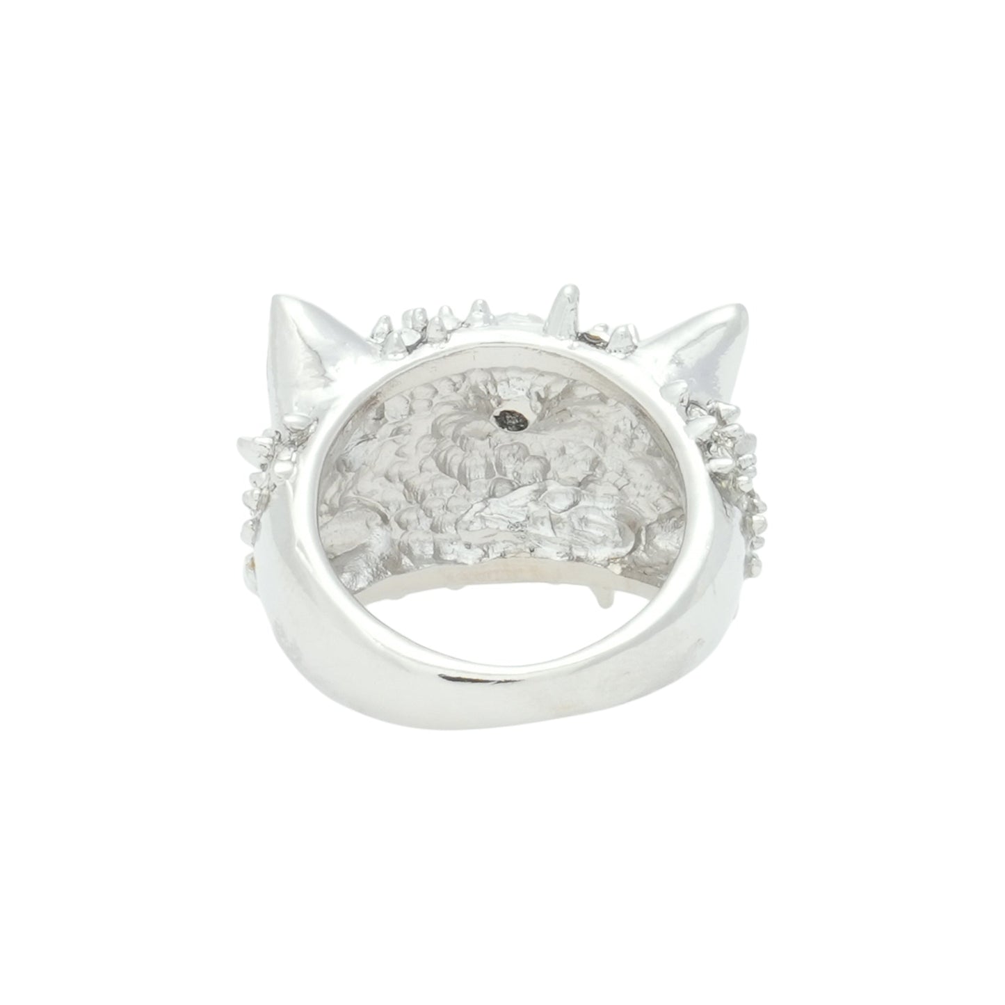 ALIEN SPIKE RING / SILVER CLEAR