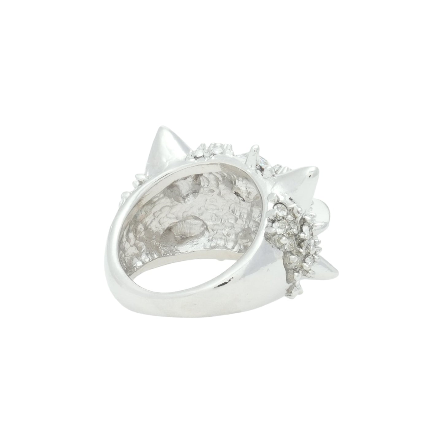 ALIEN SPIKE RING / SILVER CLEAR