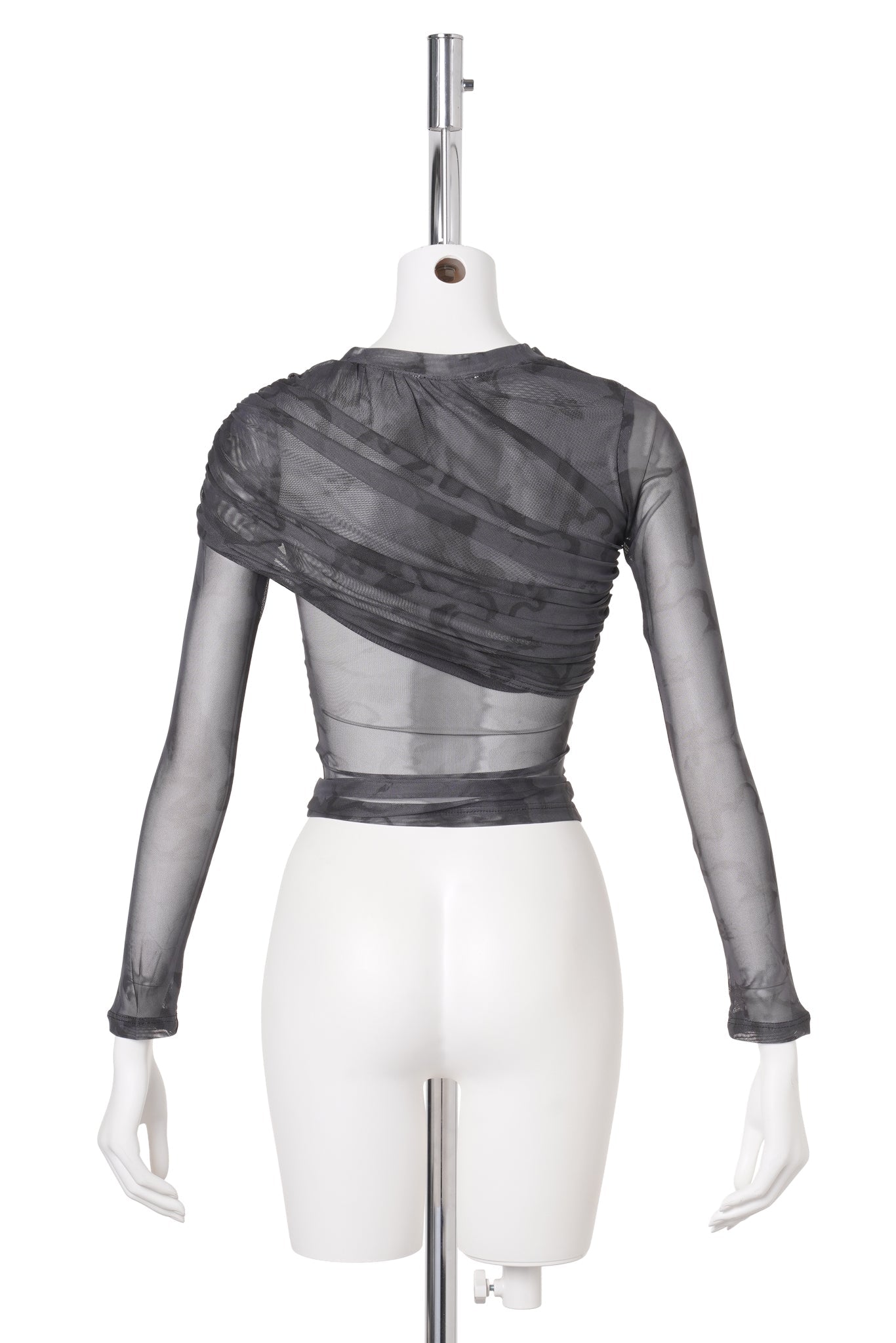 WRAPPED CARDIO CREW / BLACK FLORAL SCRIBBLE