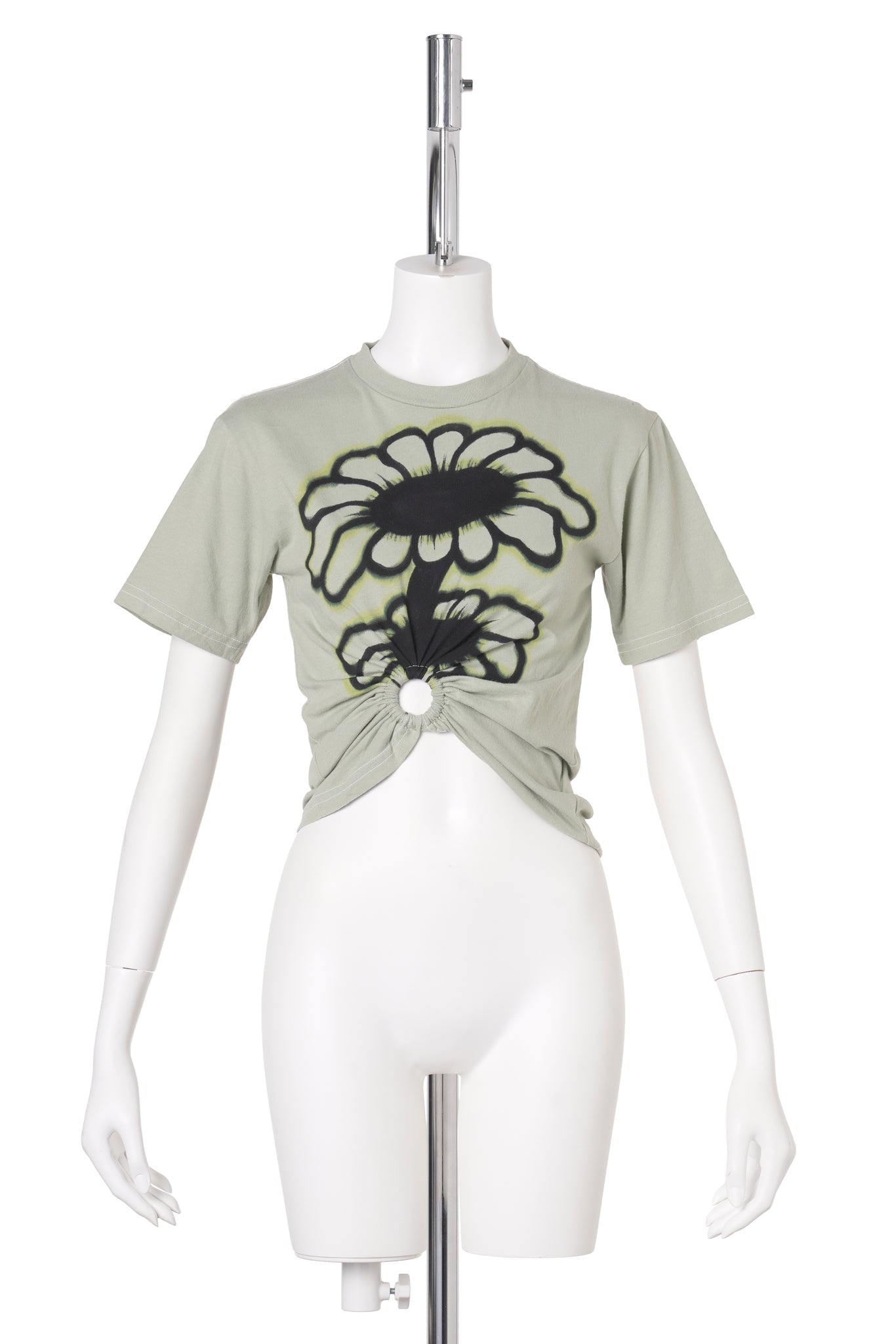 RING TEE / OLIVE TWIN FLOWERS