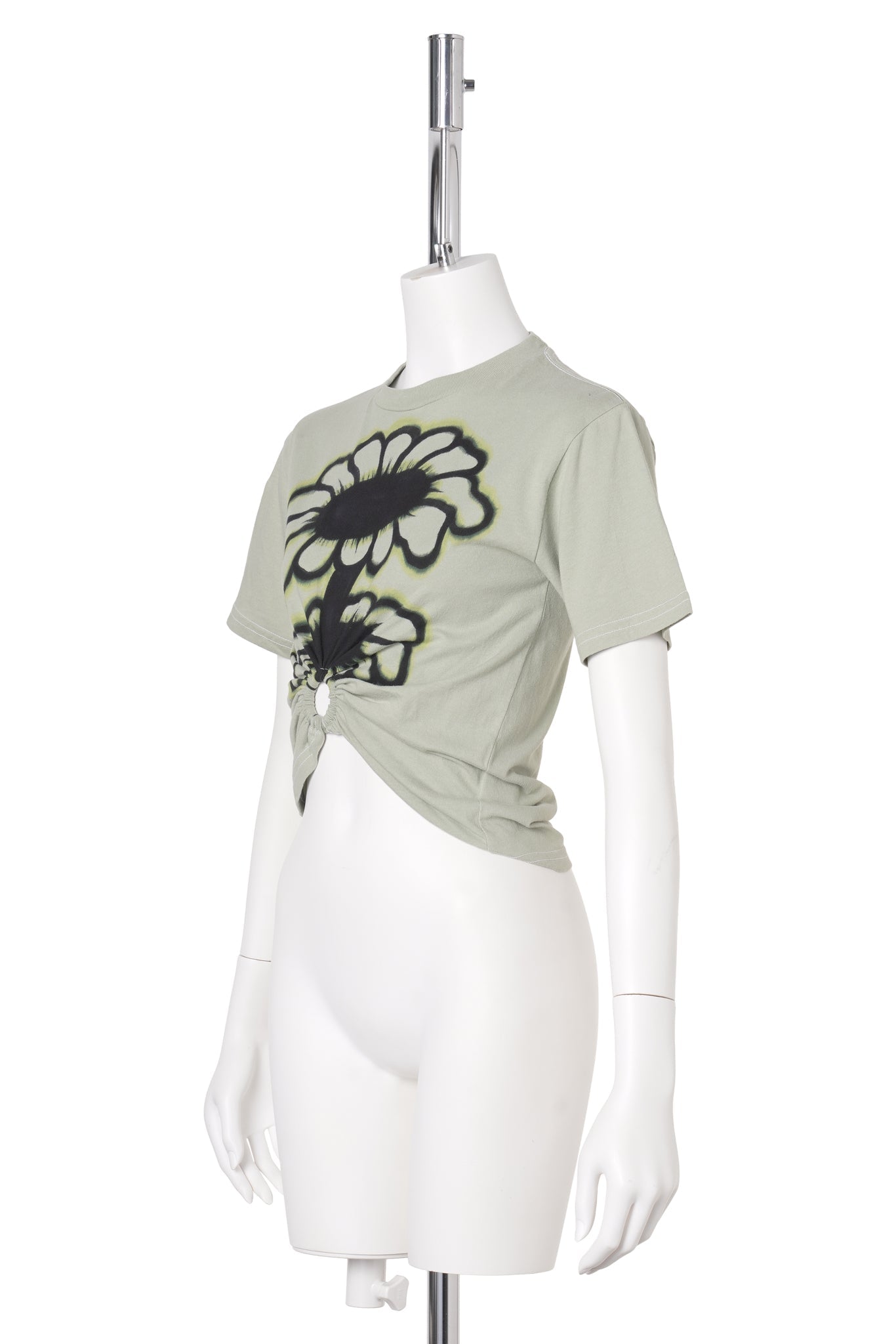 RING TEE / OLIVE TWIN FLOWERS