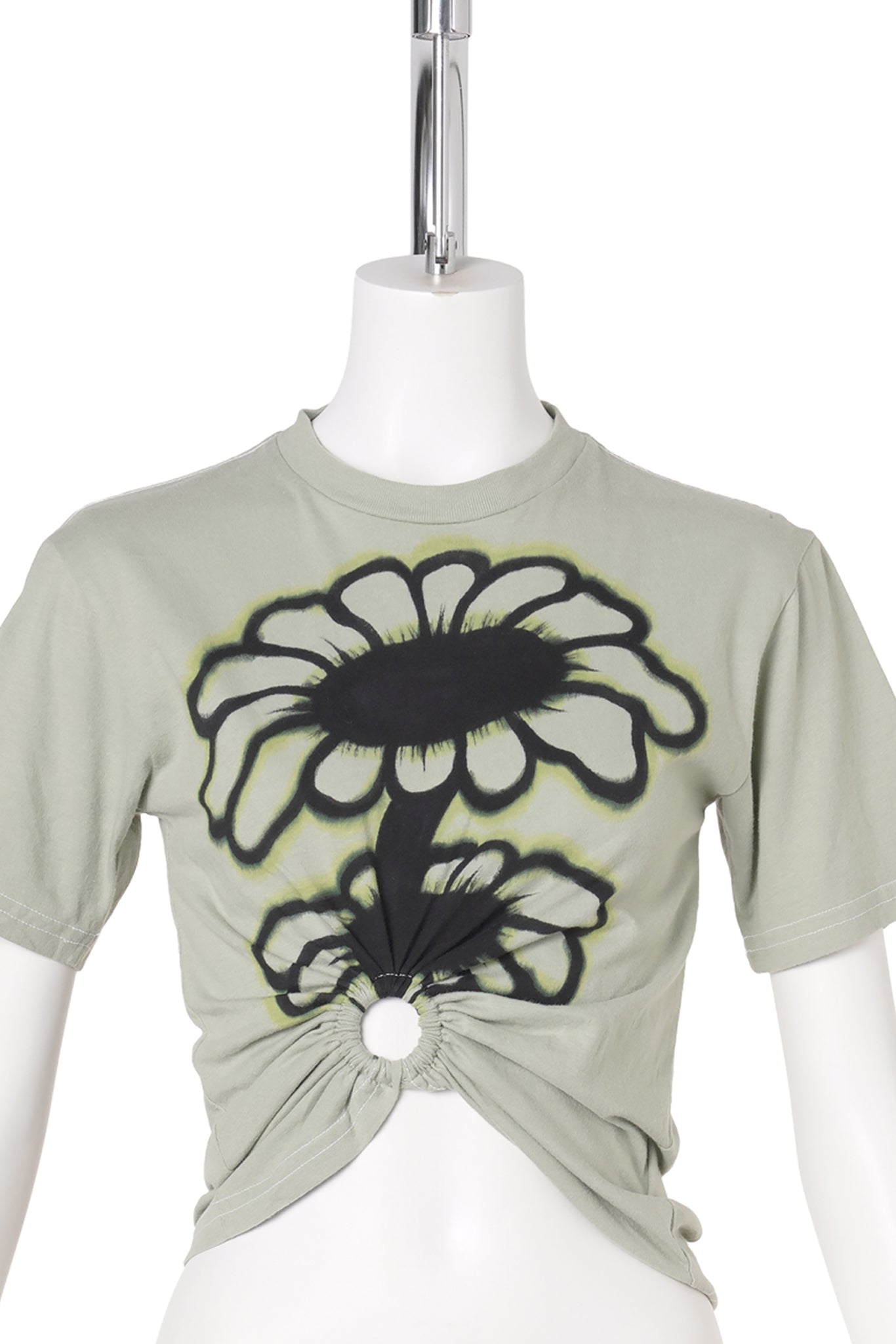 RING TEE / OLIVE TWIN FLOWERS