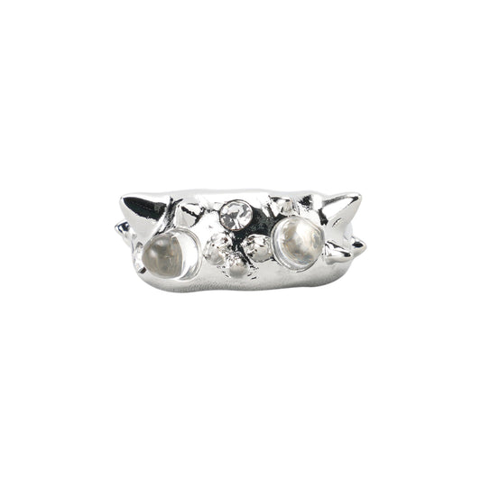 DEMI ALIEN RING / SILVER CLEAR