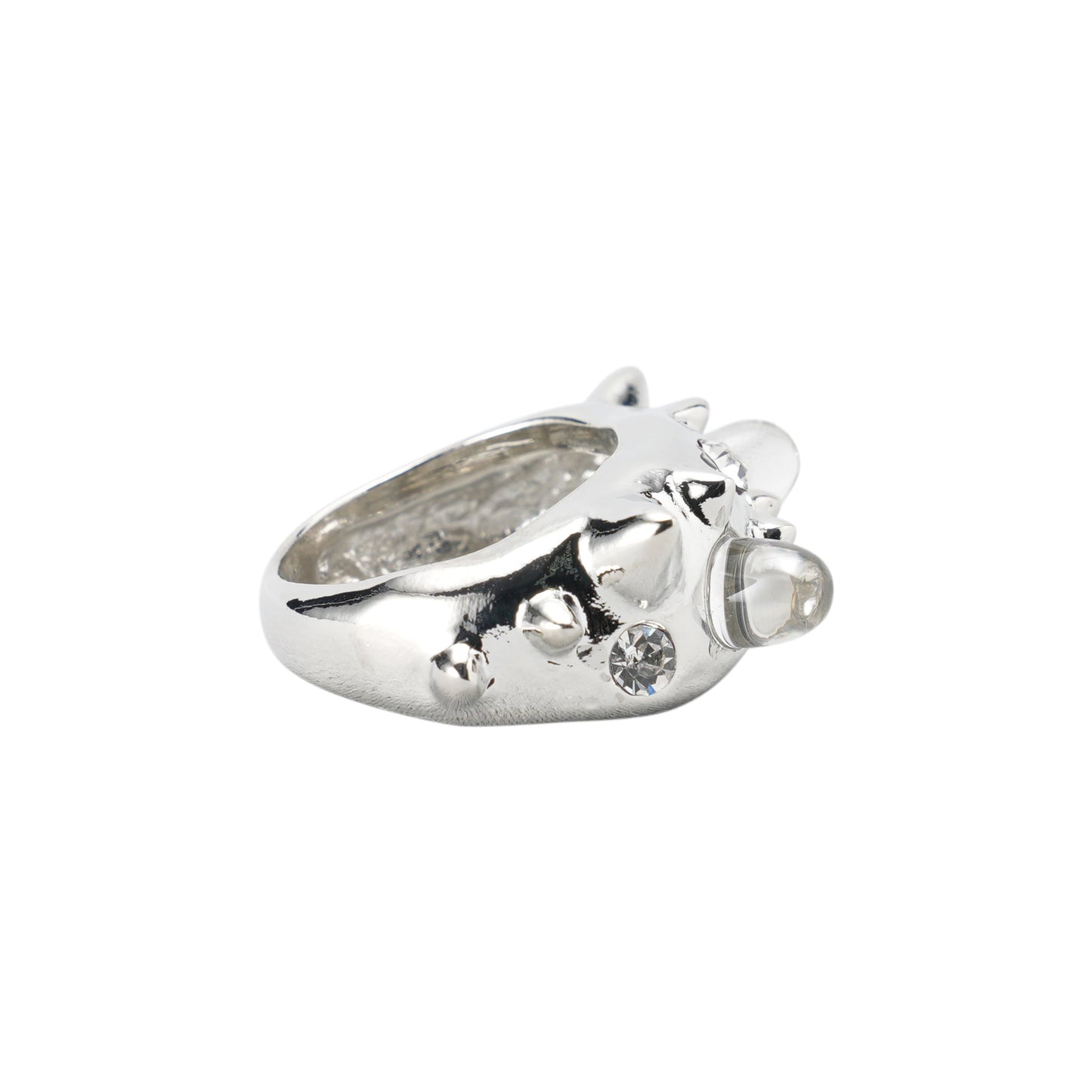 DEMI ALIEN RING / SILVER CLEAR