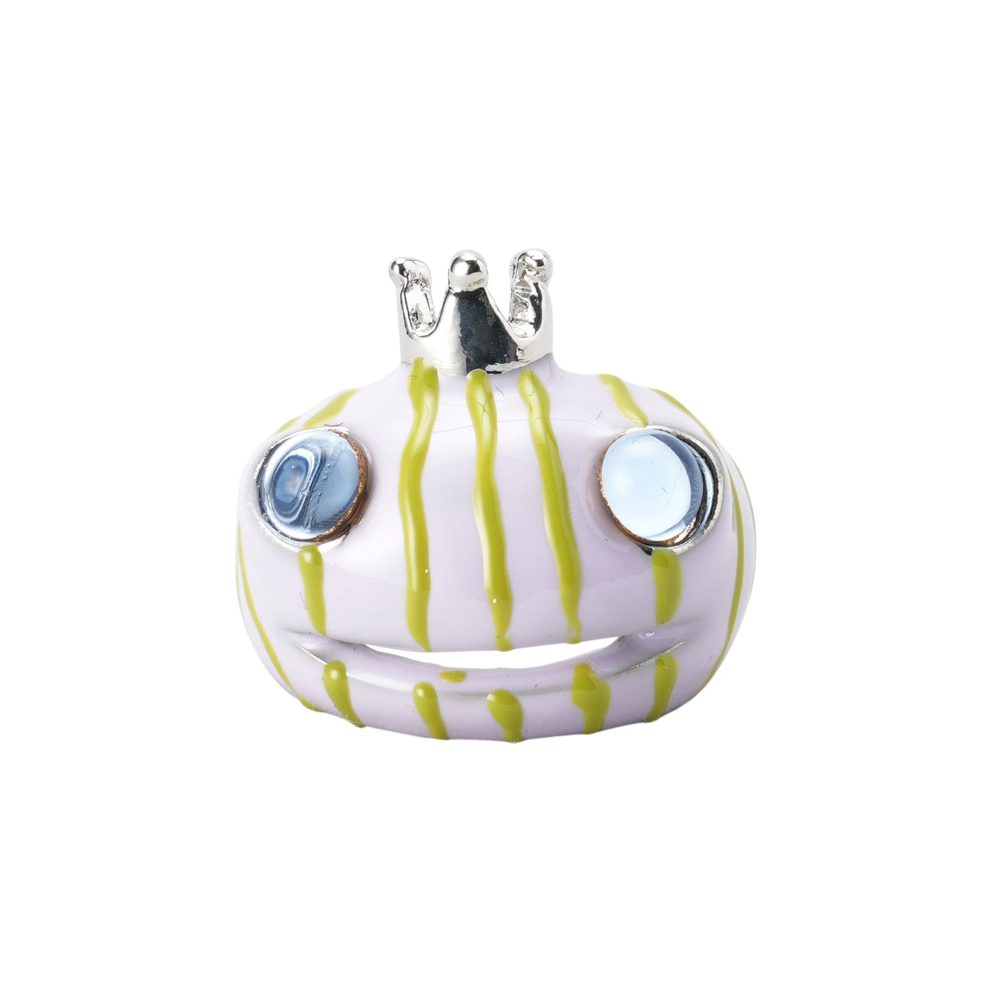 FROG PRINCE RING / LILAC GREEN STRIPE