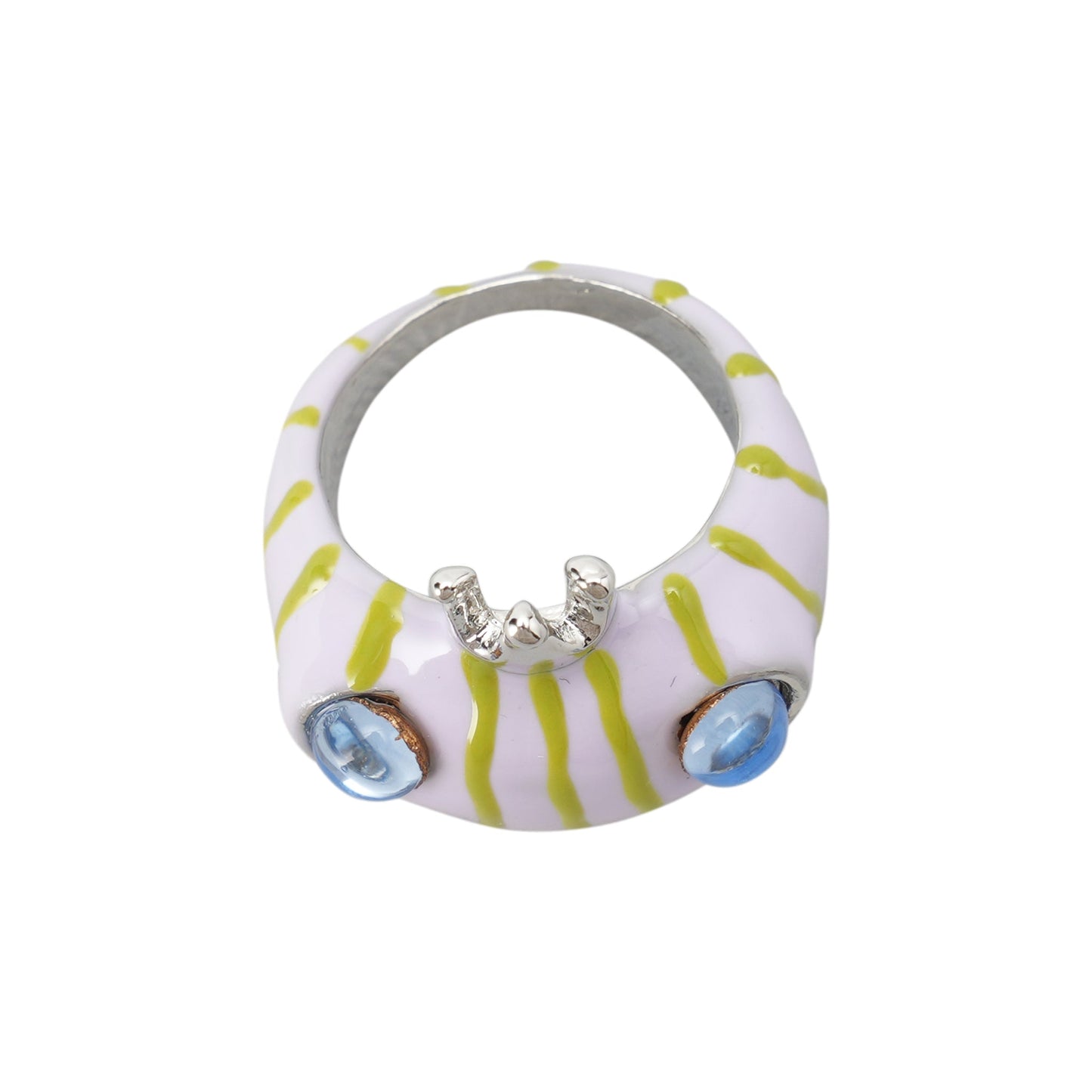 FROG PRINCE RING / LILAC GREEN STRIPE