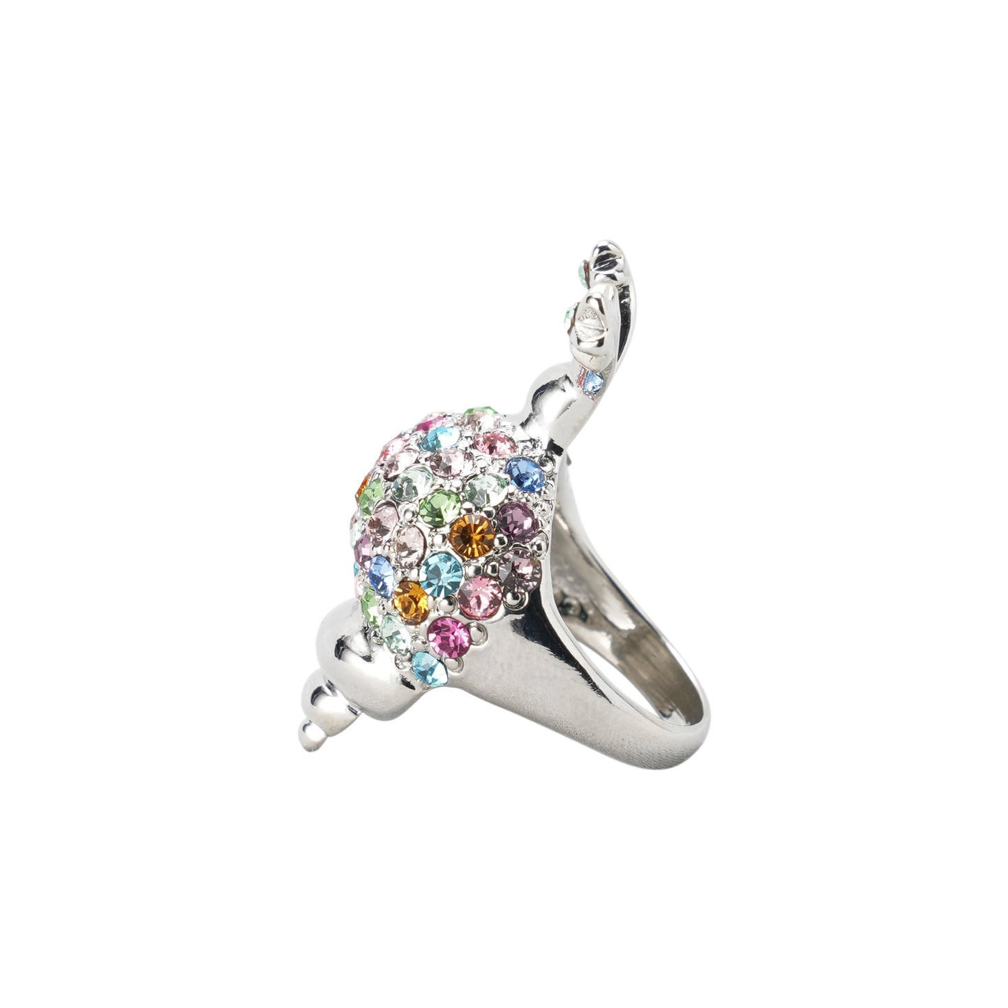 SNAIL RING / SILVER PASTEL