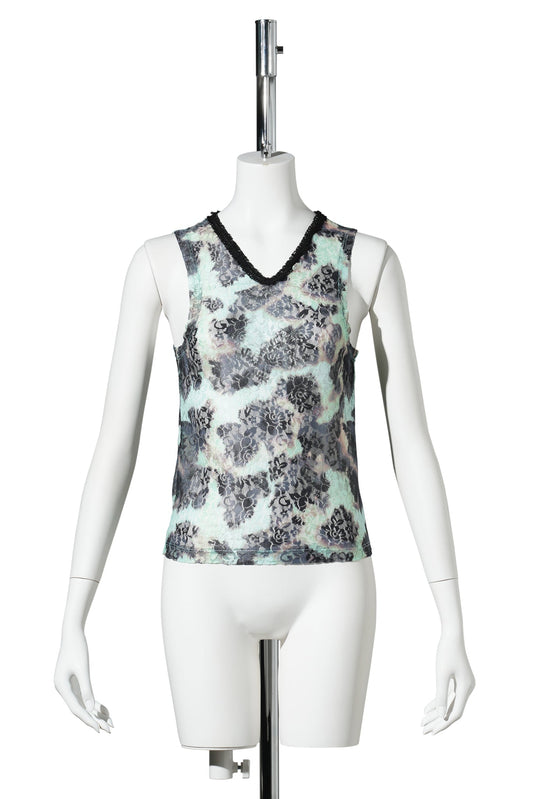 LACE DACHI TOP / SNOW LEOPARD