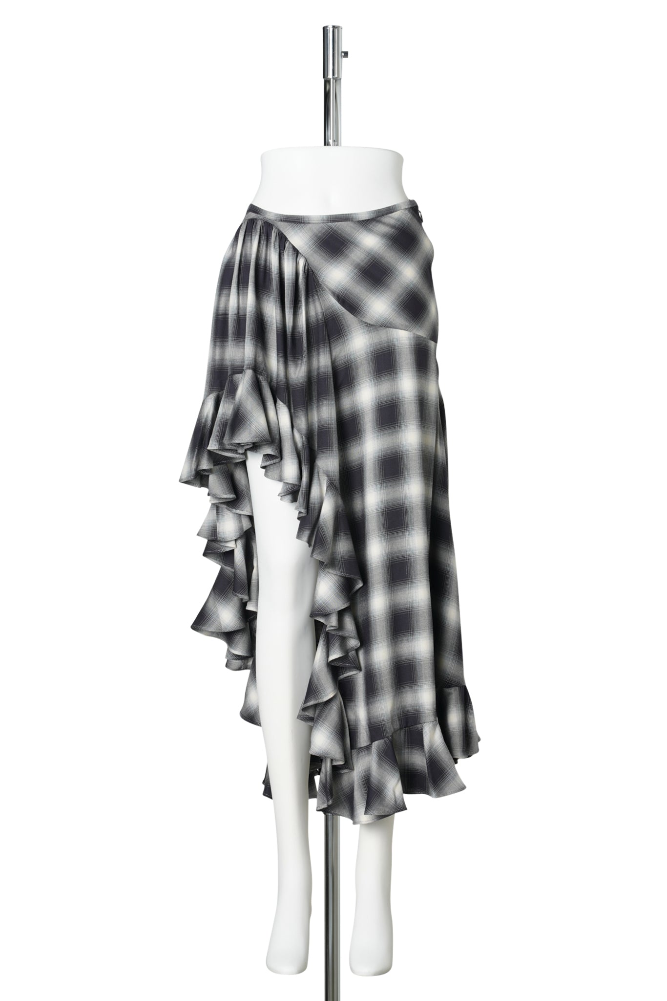 FLORIST SKIRT / FOG PLAID