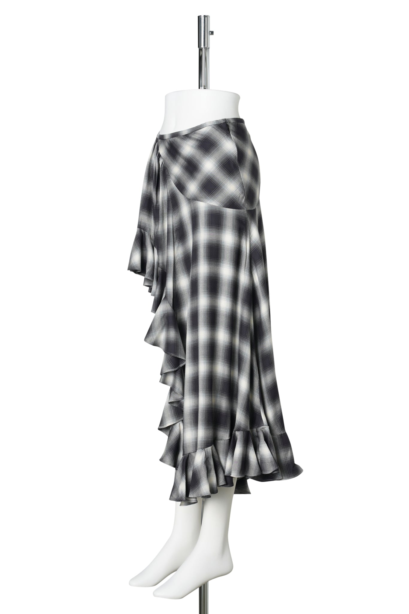 FLORIST SKIRT / FOG PLAID