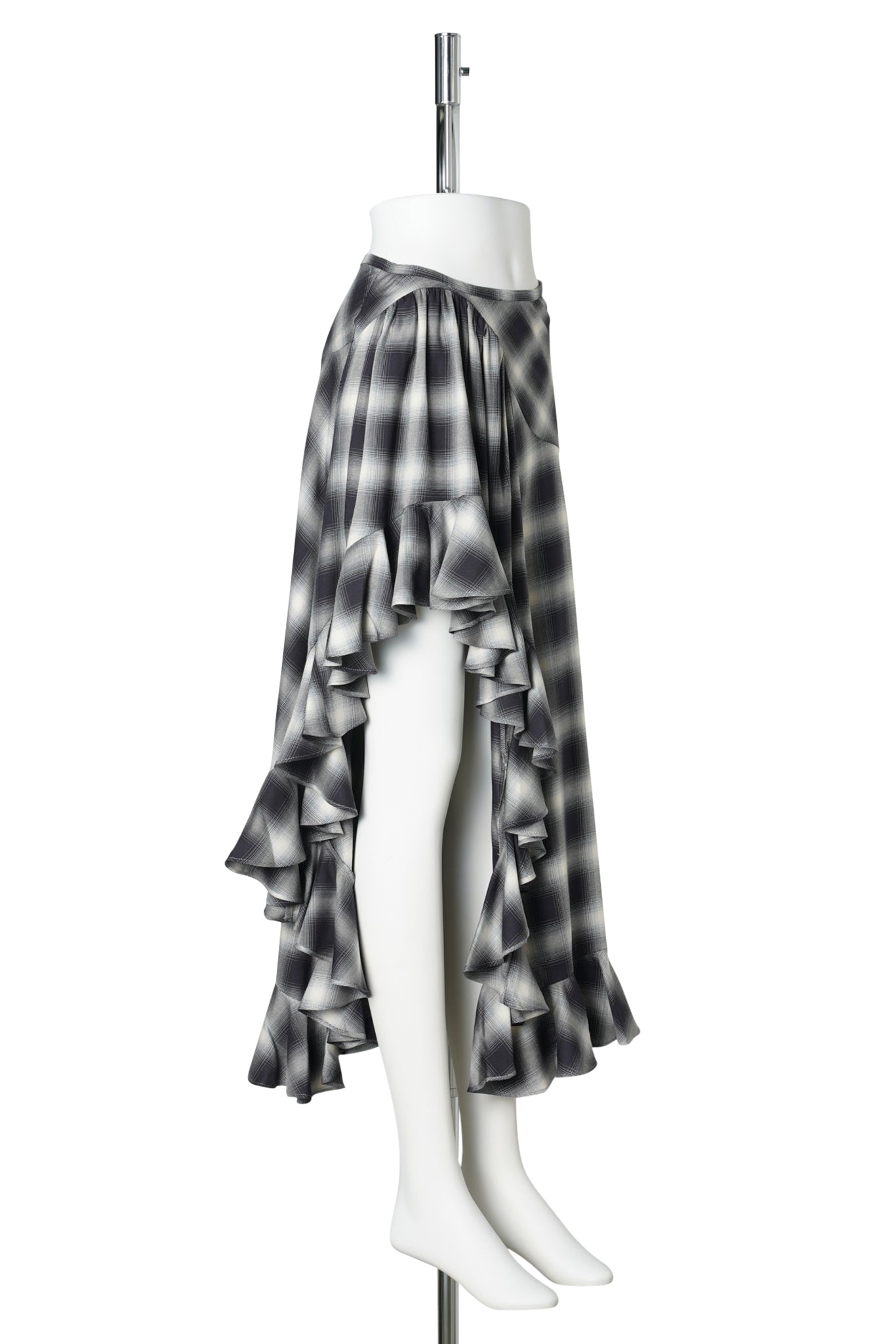 FLORIST SKIRT / FOG PLAID