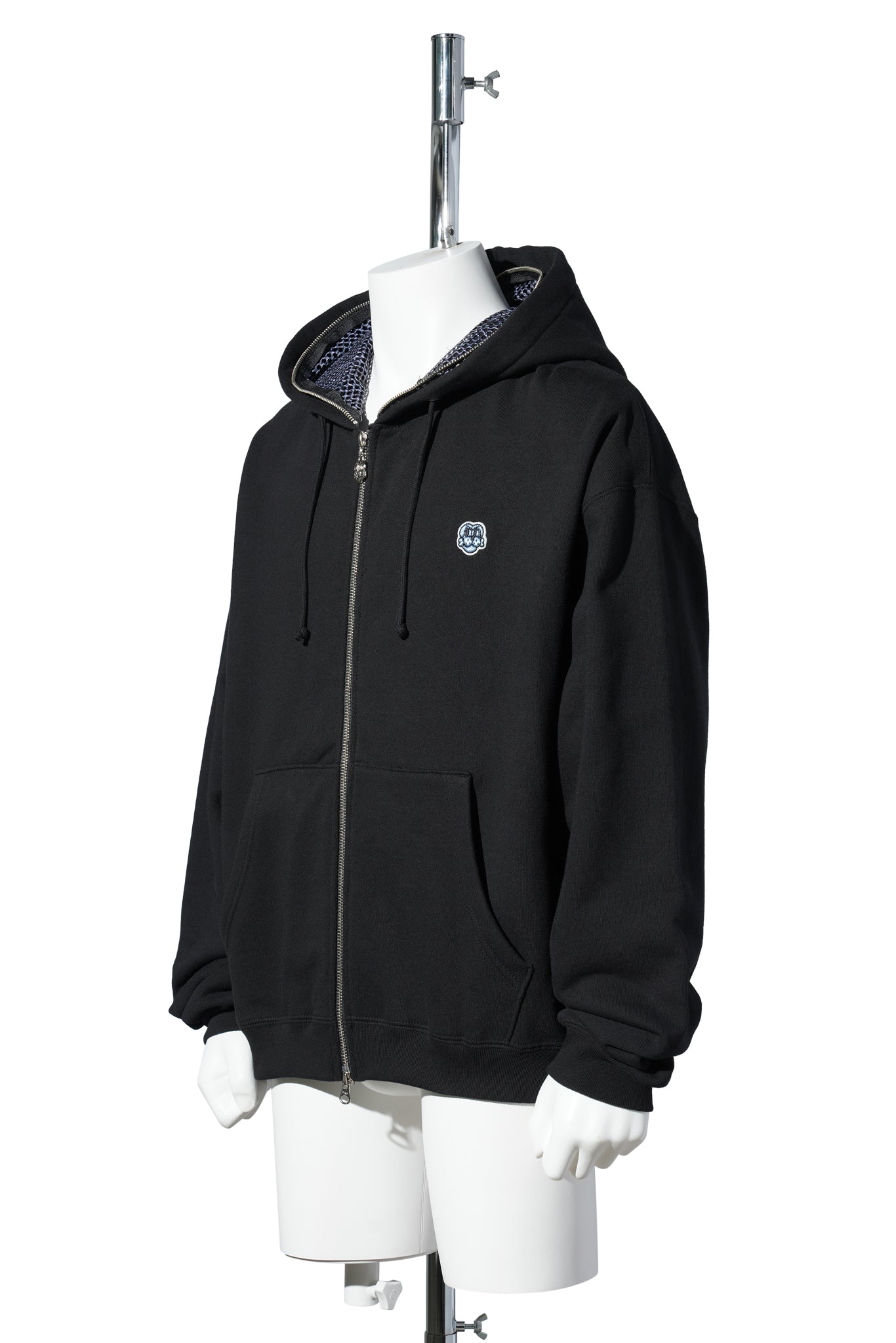 CLOWN MESH ZIP HOODIE / BLACK