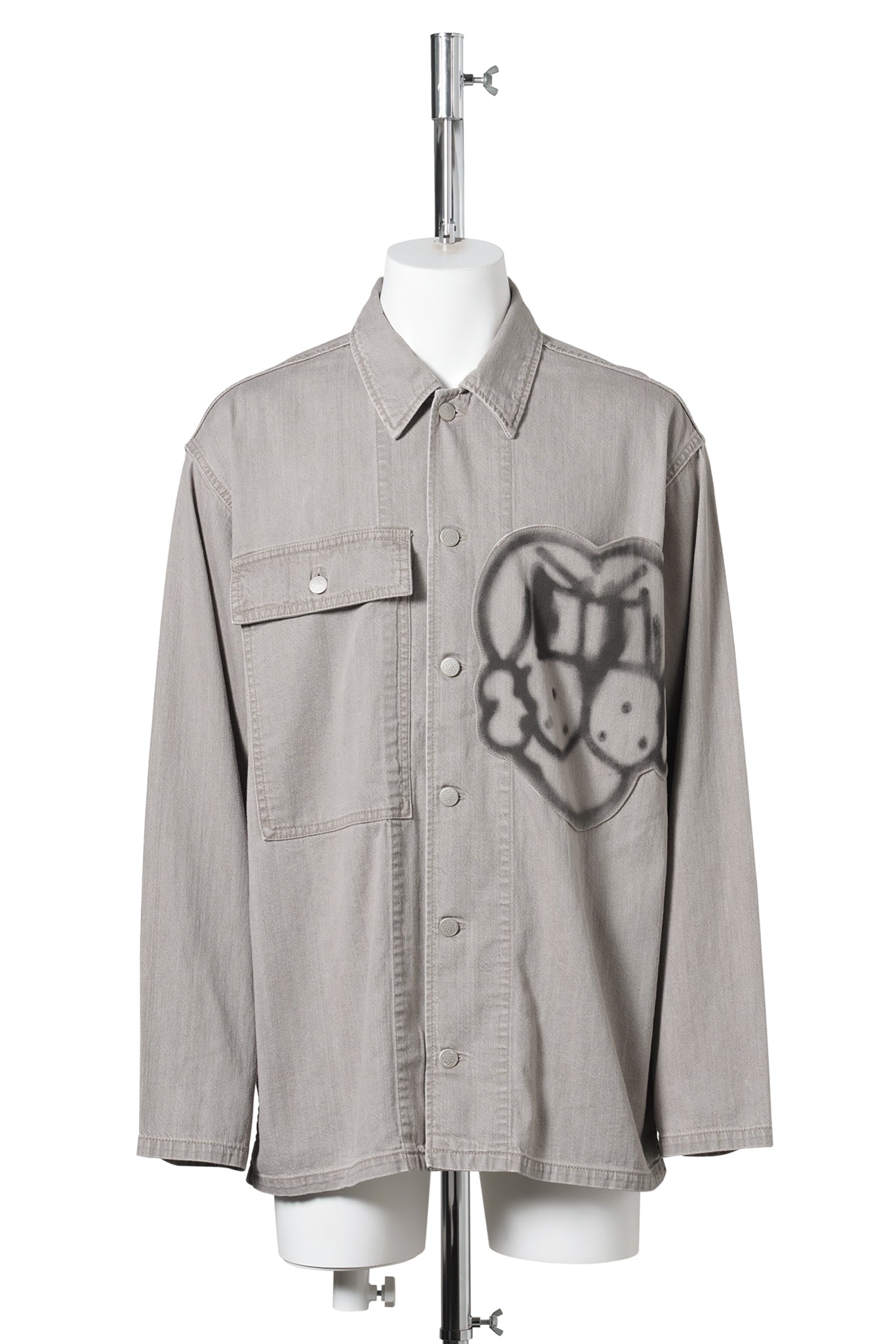 SOLDADO BUTTON DOWN SHIRT w/ DETACHABLE HOOD / GREEN