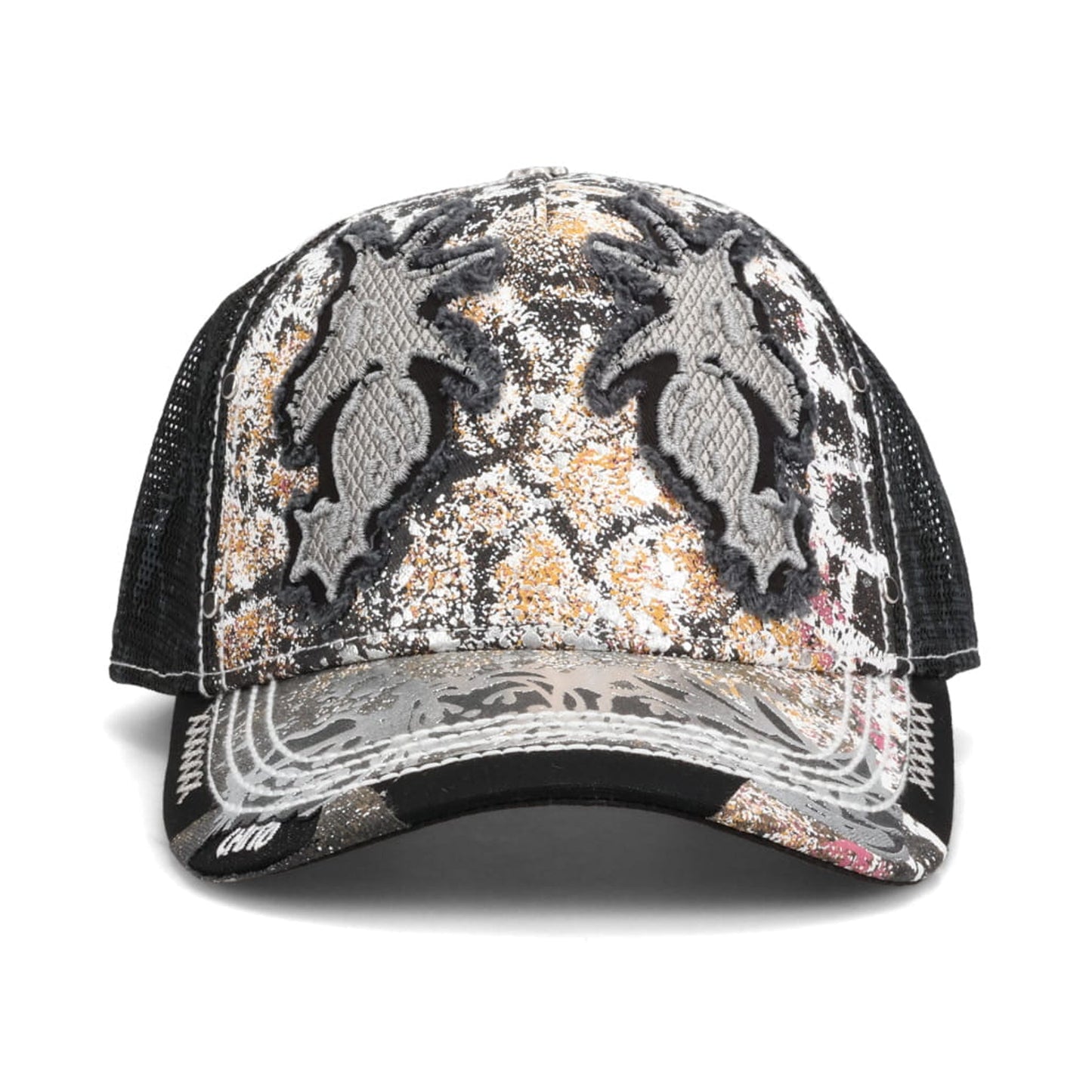 DOUBLE SEAHORSE PATCH MESH BACK / BLACK