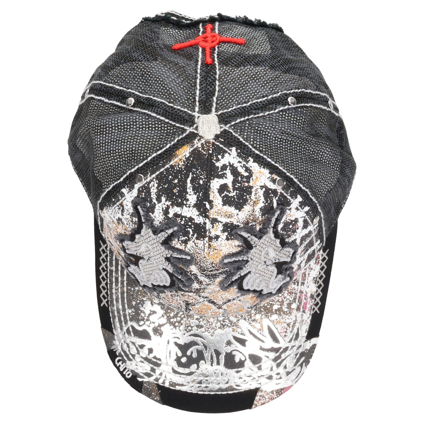 DOUBLE SEAHORSE PATCH MESH BACK / BLACK