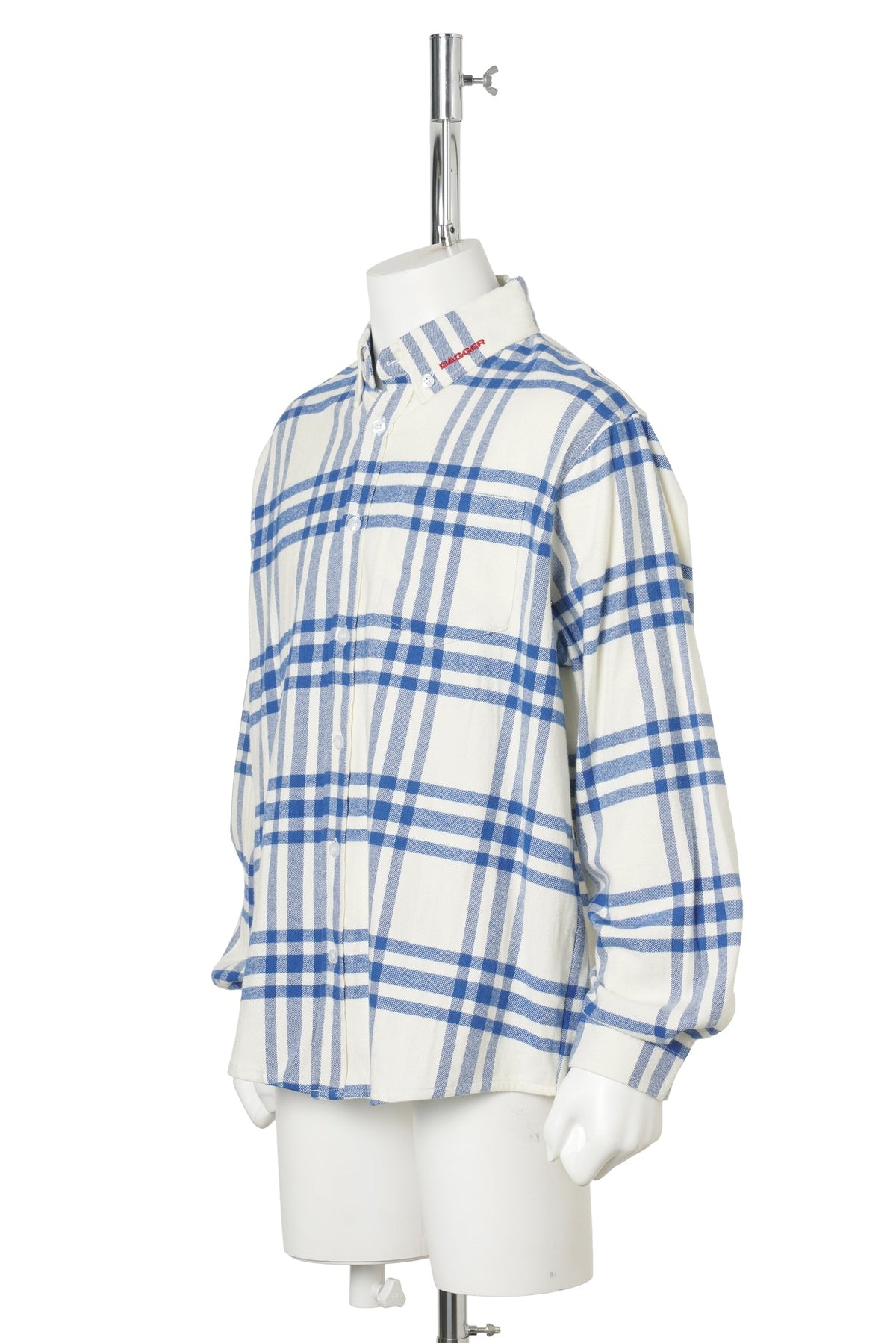 FLANNEL SHIRT- WHITE AND BLUE / CREAM/BLUE