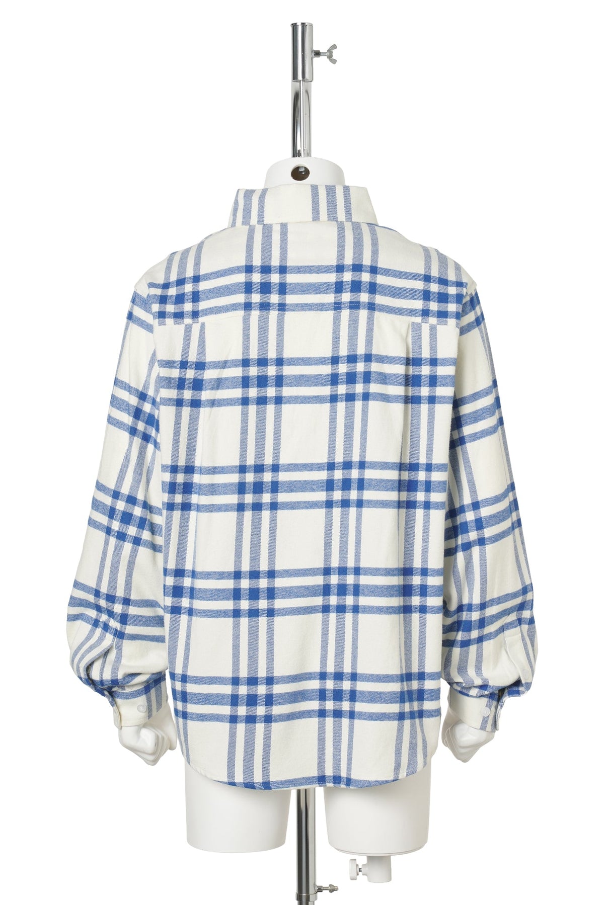 FLANNEL SHIRT- WHITE AND BLUE / CREAM/BLUE