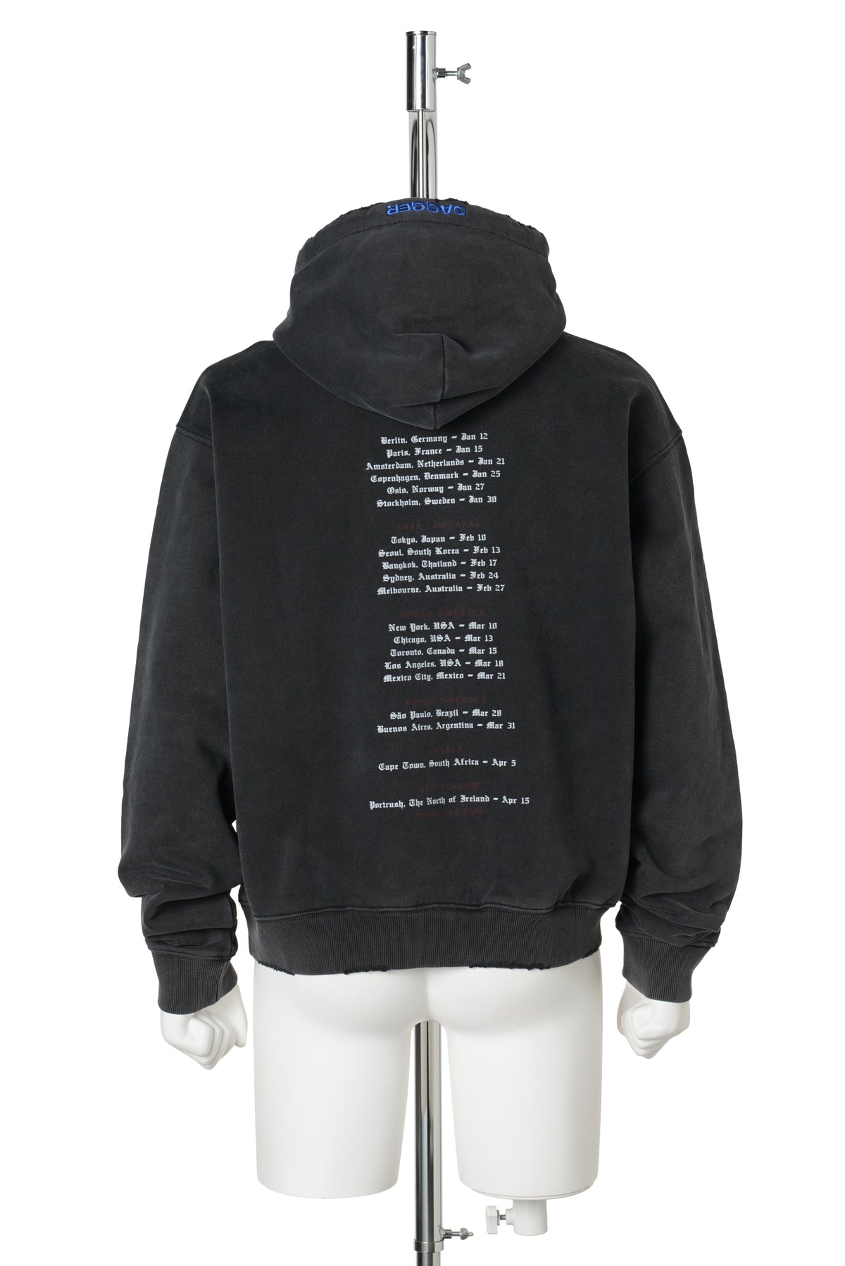 TOUR HOOD / WASHED BLACK