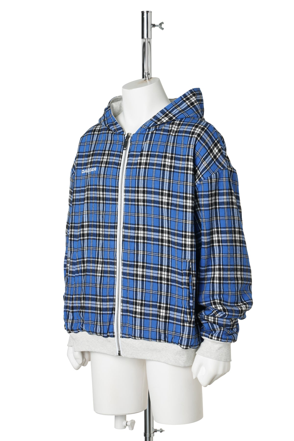 REVERSIBLE COLLEGE ZIP H / HEATHER GREY/BLUE