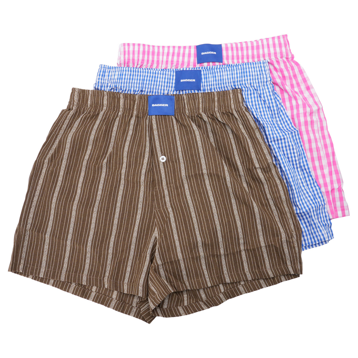 LOGO BOXER SHORT 3 PACK / BROWN/PINK/RED