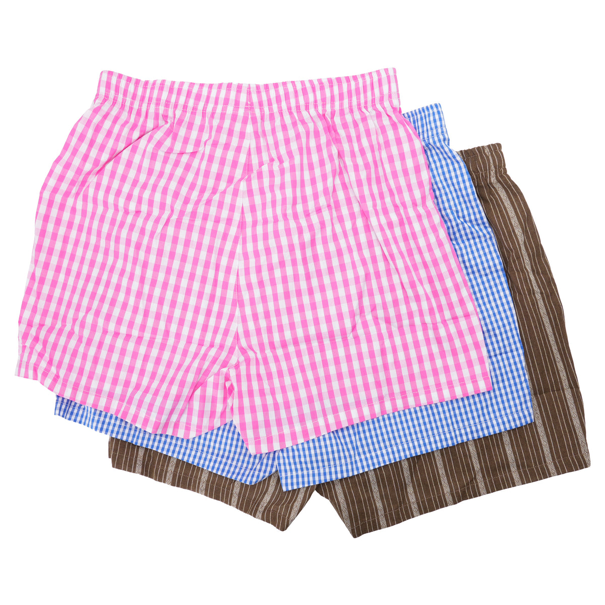 LOGO BOXER SHORT 3 PACK / BROWN/PINK/RED