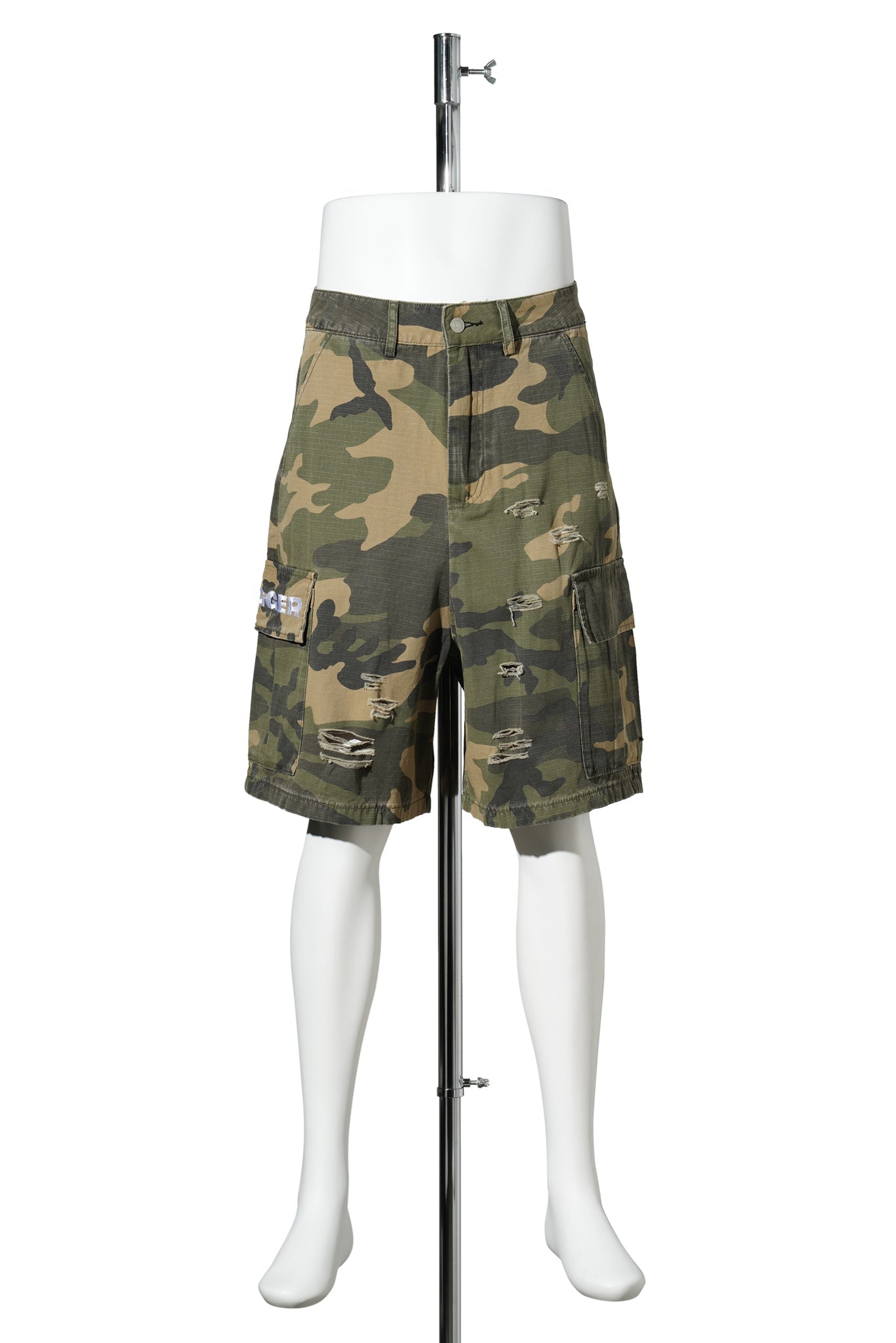 BIG BAGS CARGO SHORTS / WASHED CAMO
