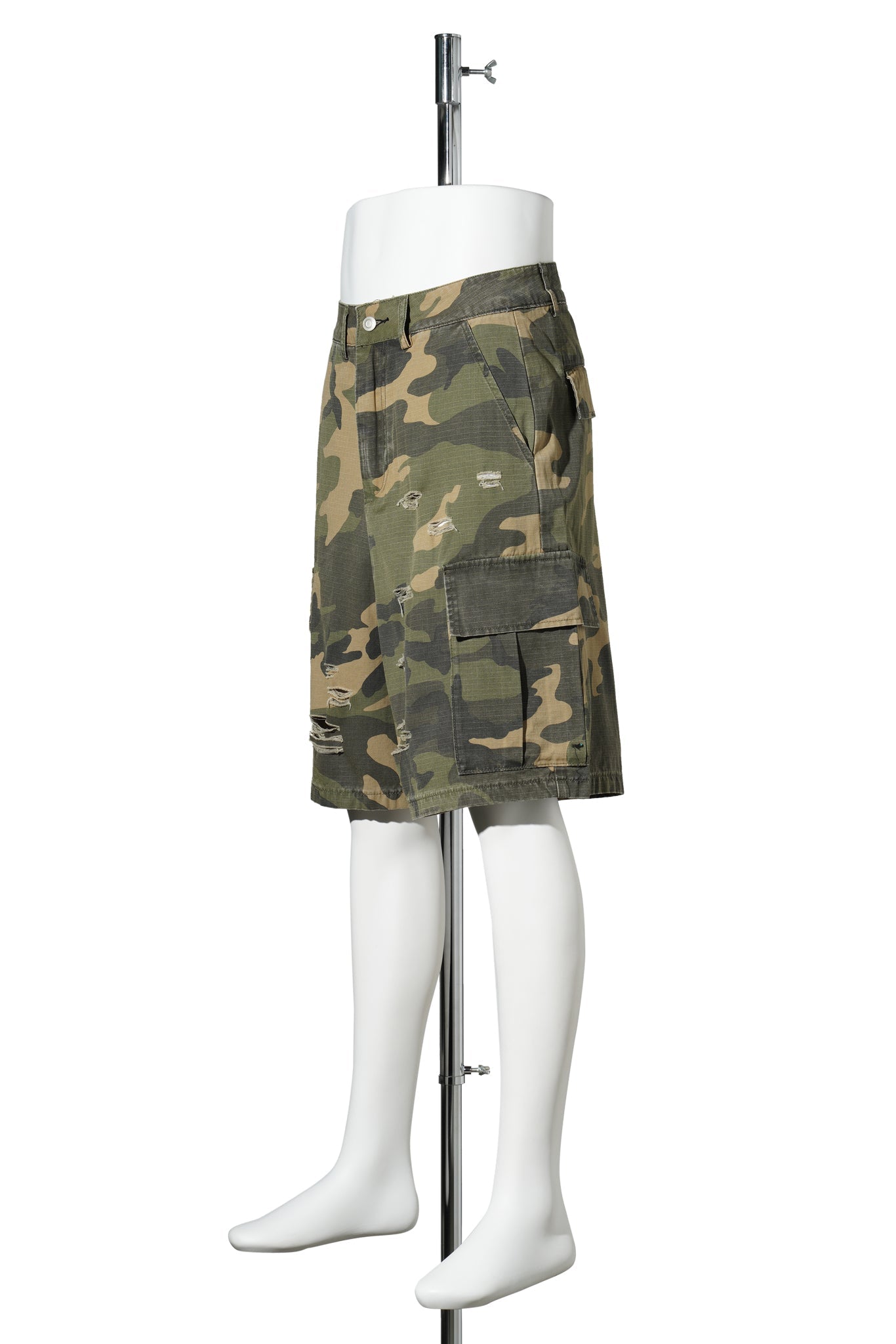 BIG BAGS CARGO SHORTS / WASHED CAMO