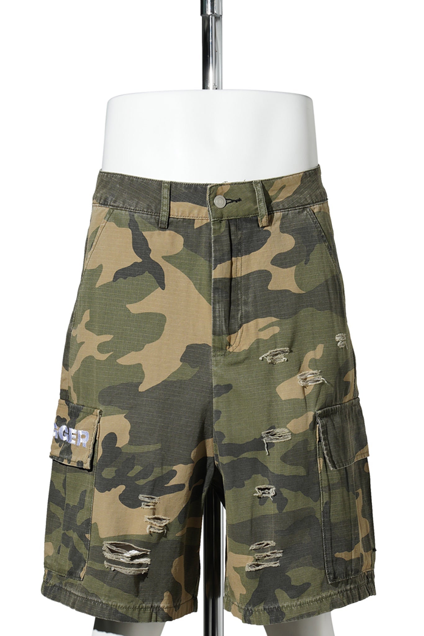 BIG BAGS CARGO SHORTS / WASHED CAMO