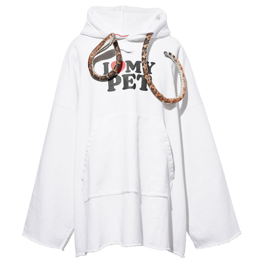 I LOVE MY PET HOODIE / WHITE