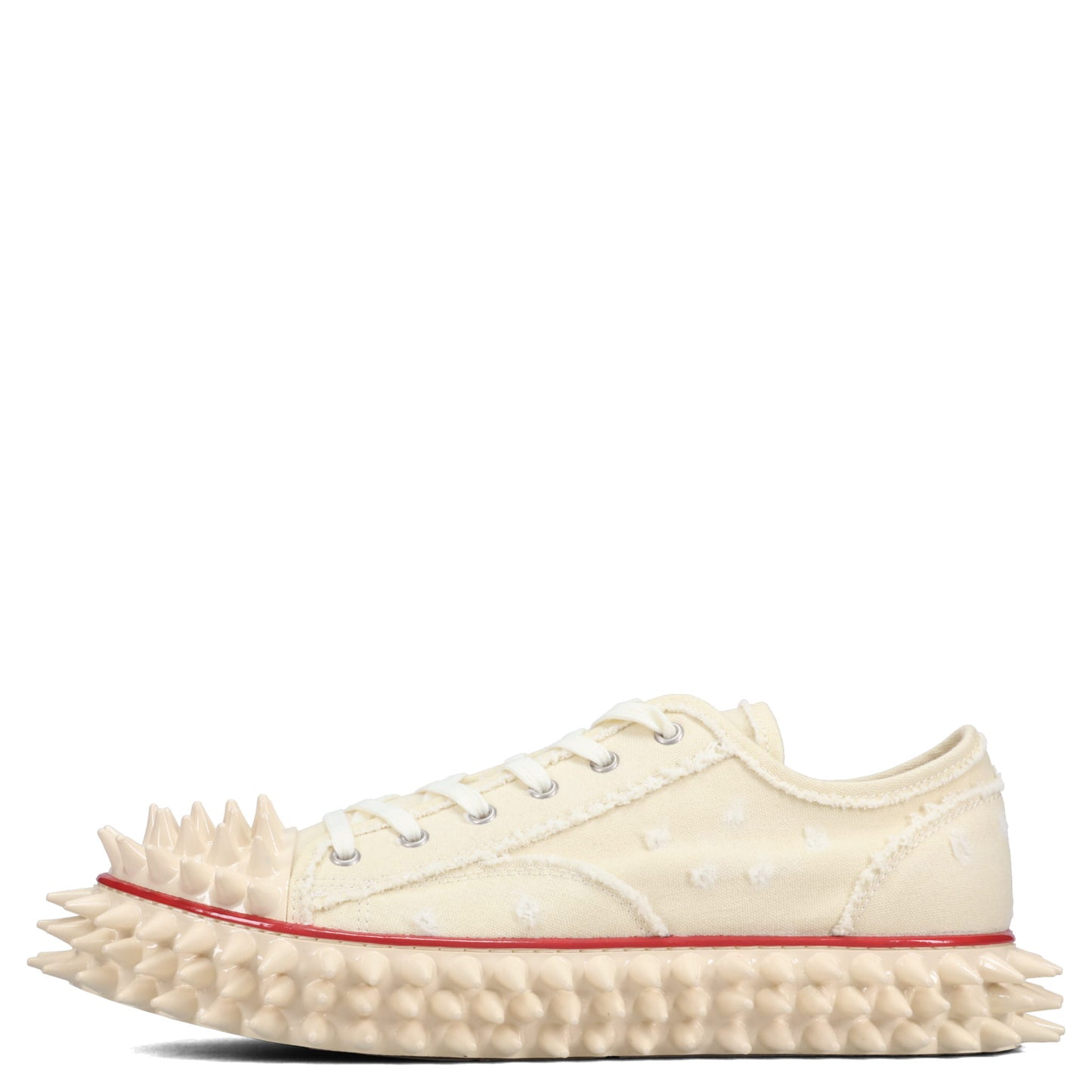 SPIKY CANVAS SNEAKER / IVORY