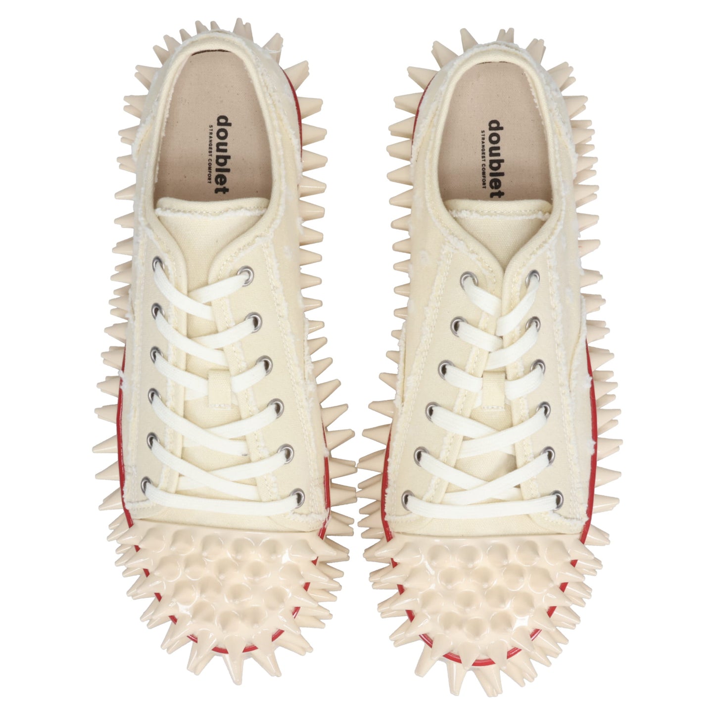 SPIKY CANVAS SNEAKER / IVORY