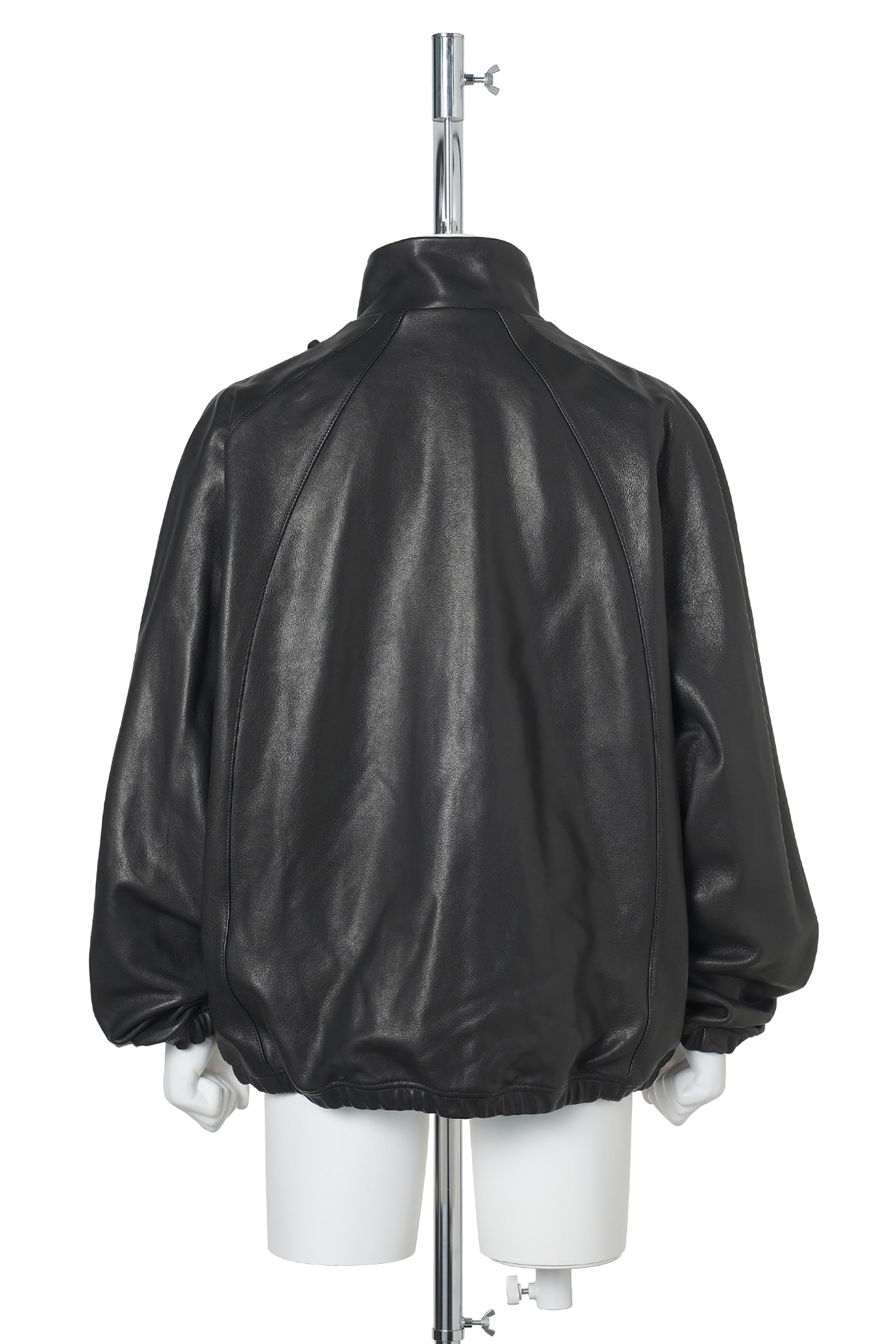 BASKETBALL SHOE POCKET LEATHER JACKET / BLACK