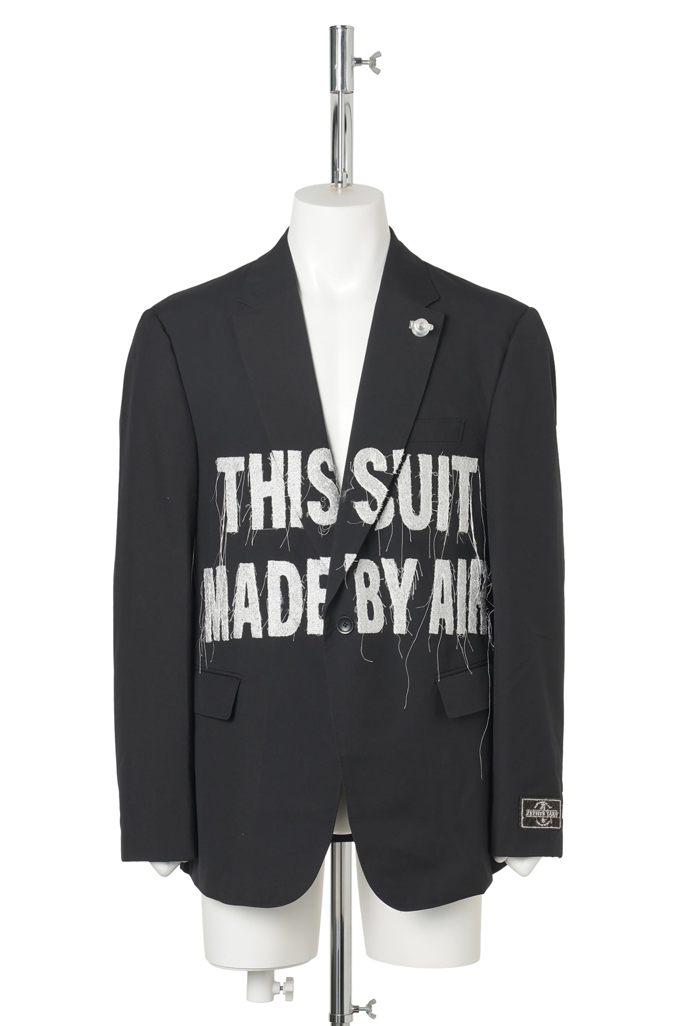 AIR YARN EMBROIDERY TAILORED JACKET / BLACK