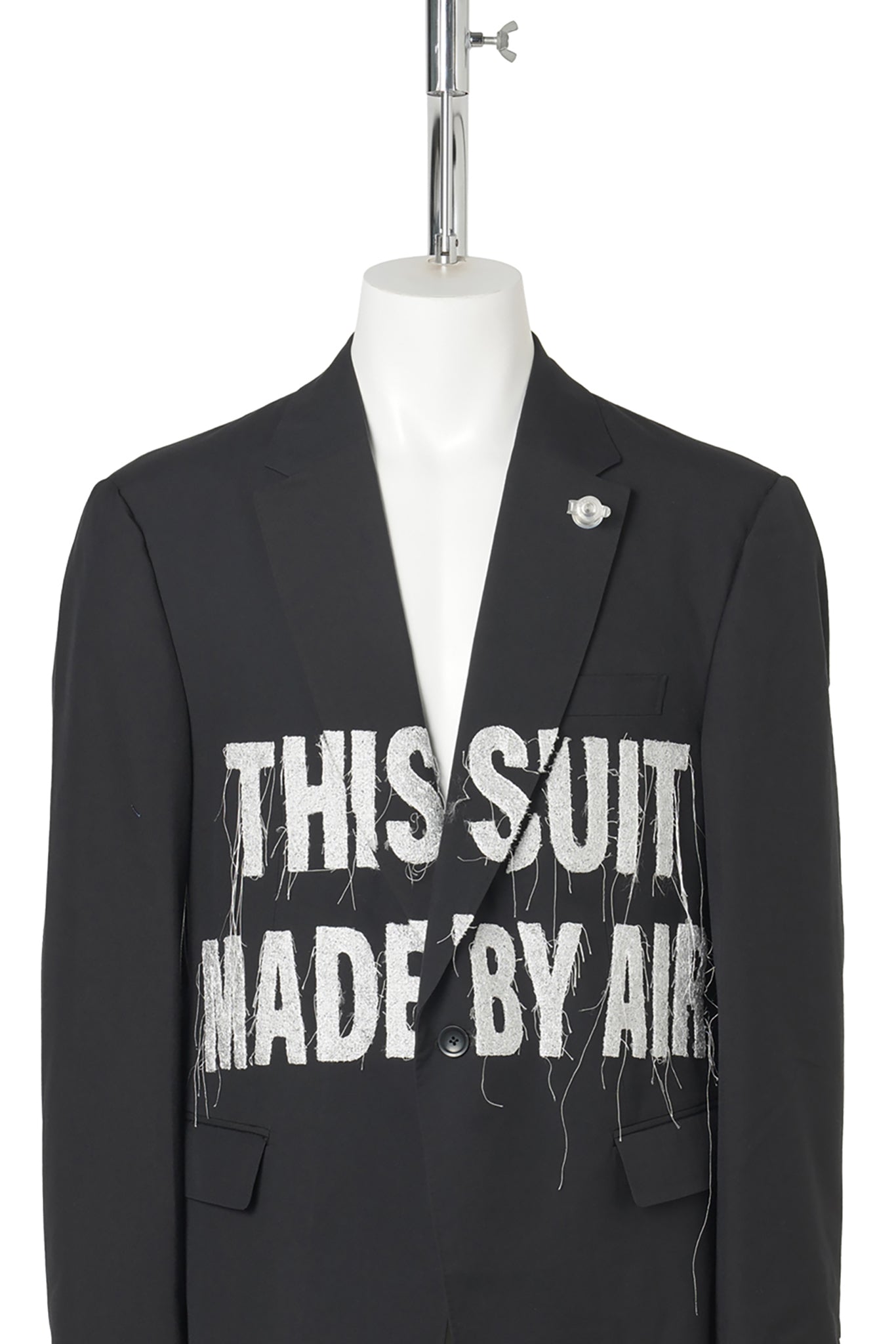 AIR YARN EMBROIDERY TAILORED JACKET / BLACK