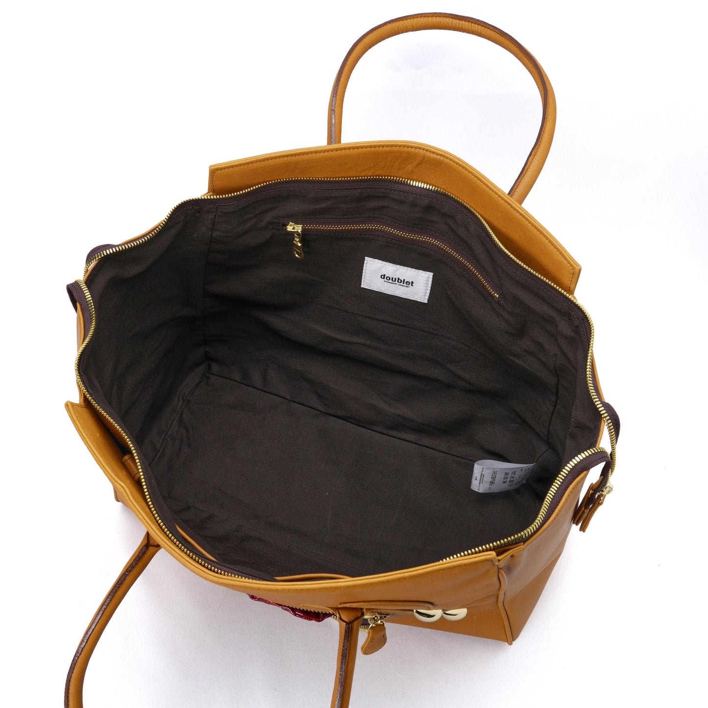 LAUGHING EMOJI LEATHER BAG / CAMEL