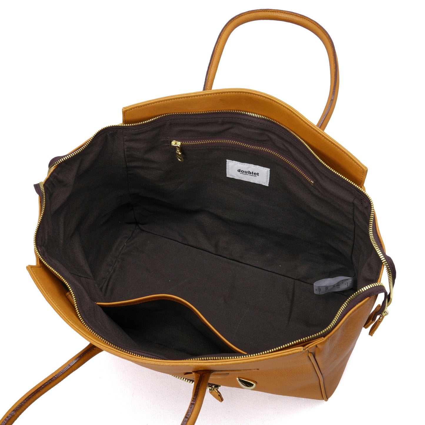 PLEADING EMOJI LEATHER BAG / CAMEL
