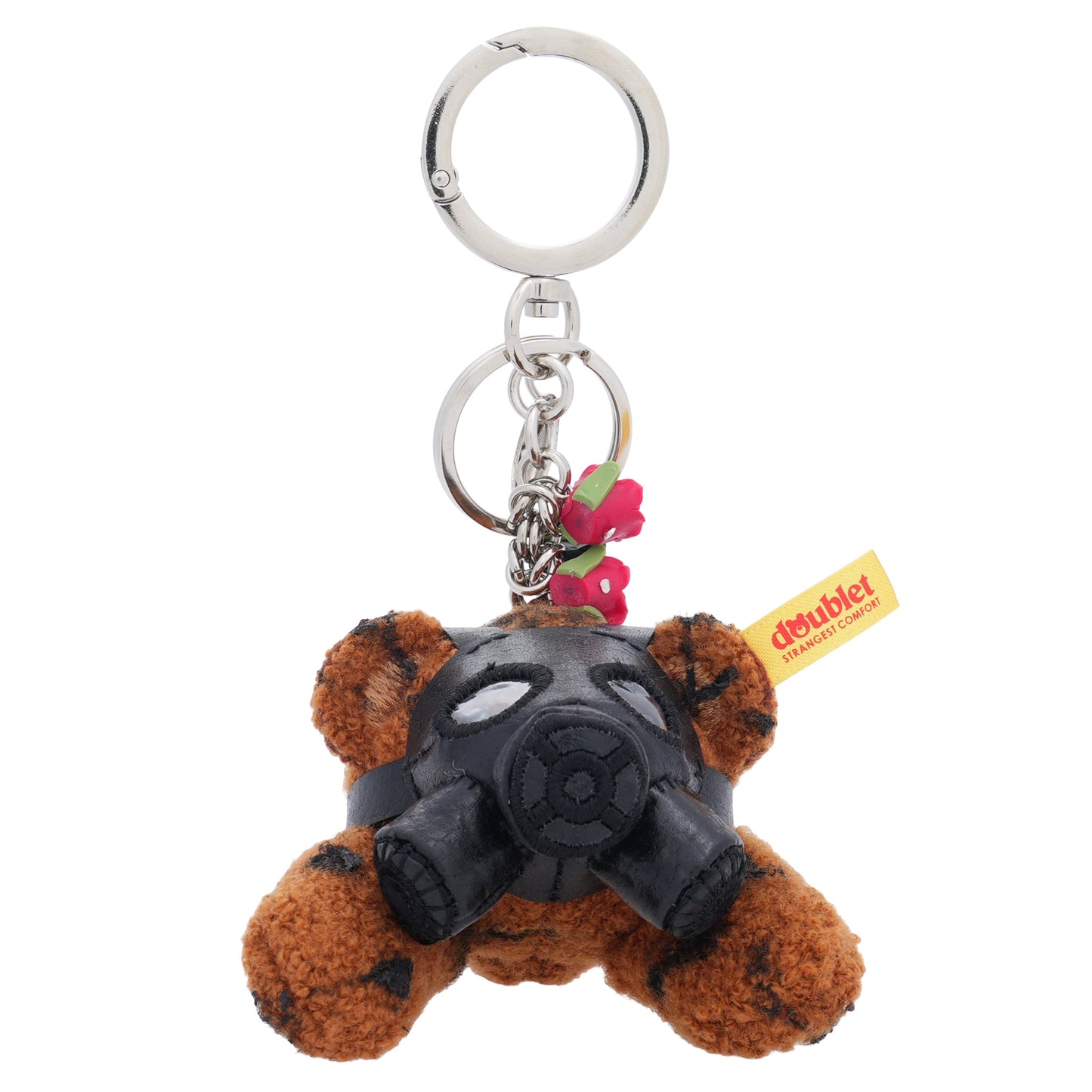 GAS MASK BEAR KEY RING / SILVER