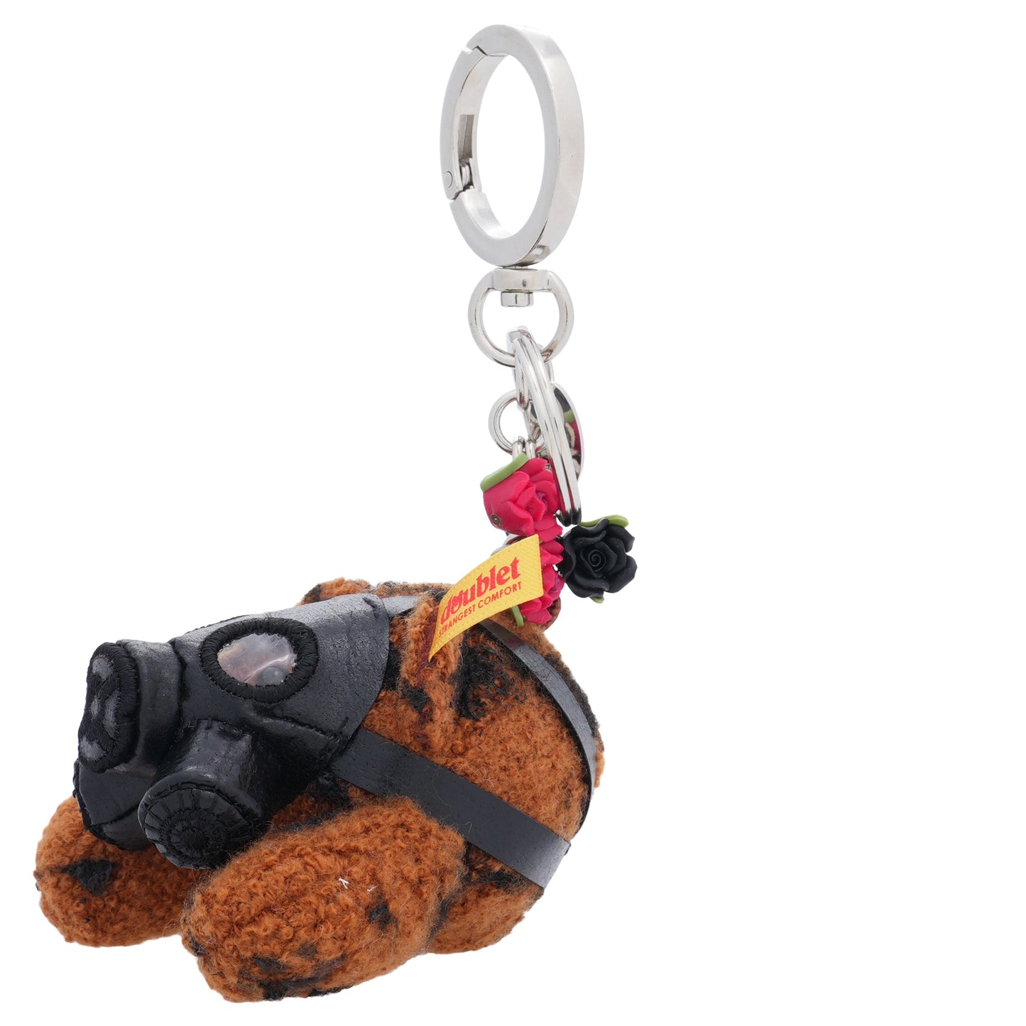 GAS MASK BEAR KEY RING / SILVER