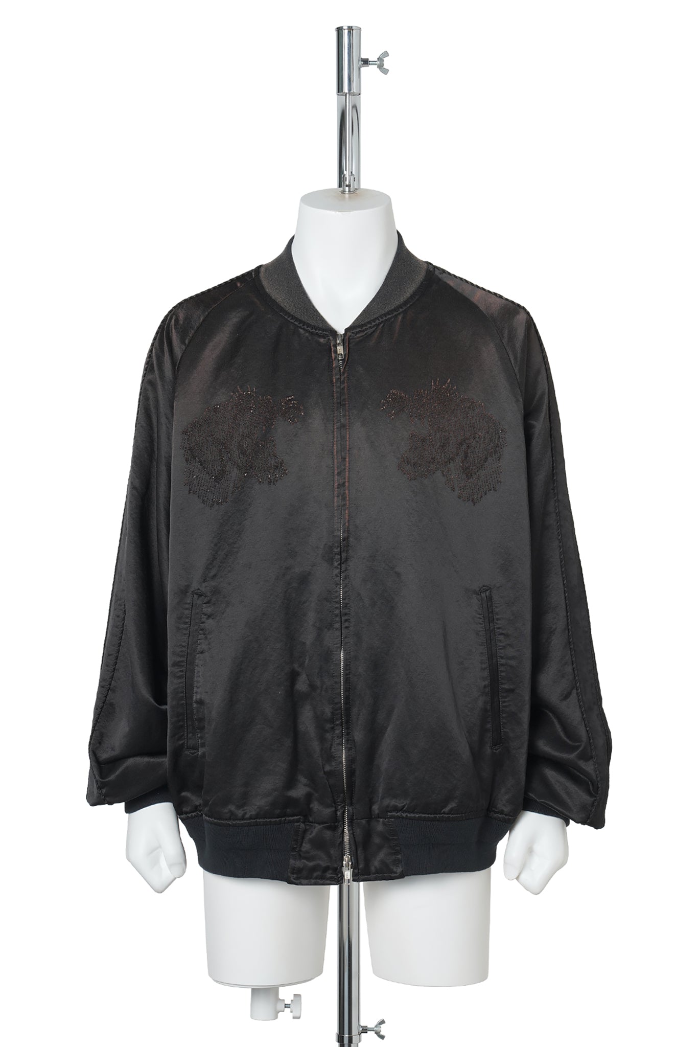 THREADLESS AIR EMBROIDERY SOUVENIR JACKET / BLACK