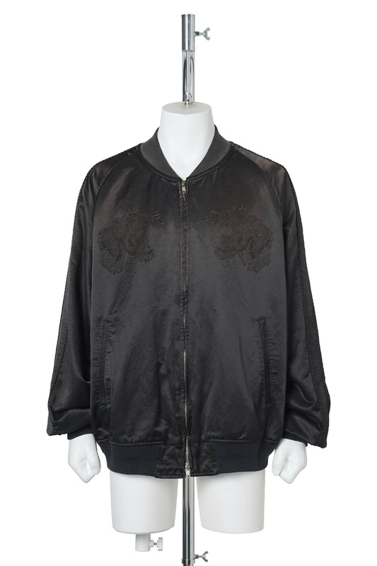 THREADLESS AIR EMBROIDERY SOUVENIR JACKET / BLACK