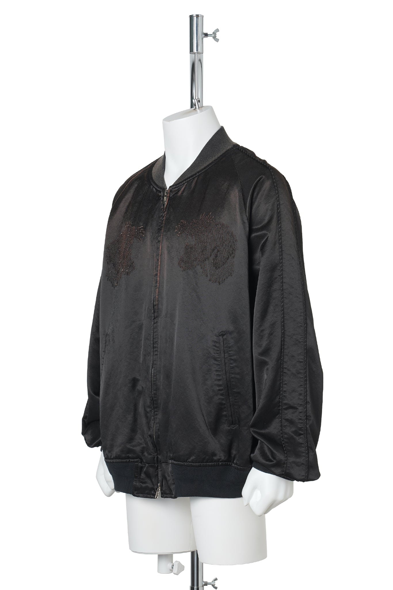 THREADLESS AIR EMBROIDERY SOUVENIR JACKET / BLACK