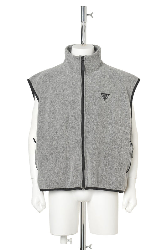 AIR YARN FLEECE VEST / CHARCOAL