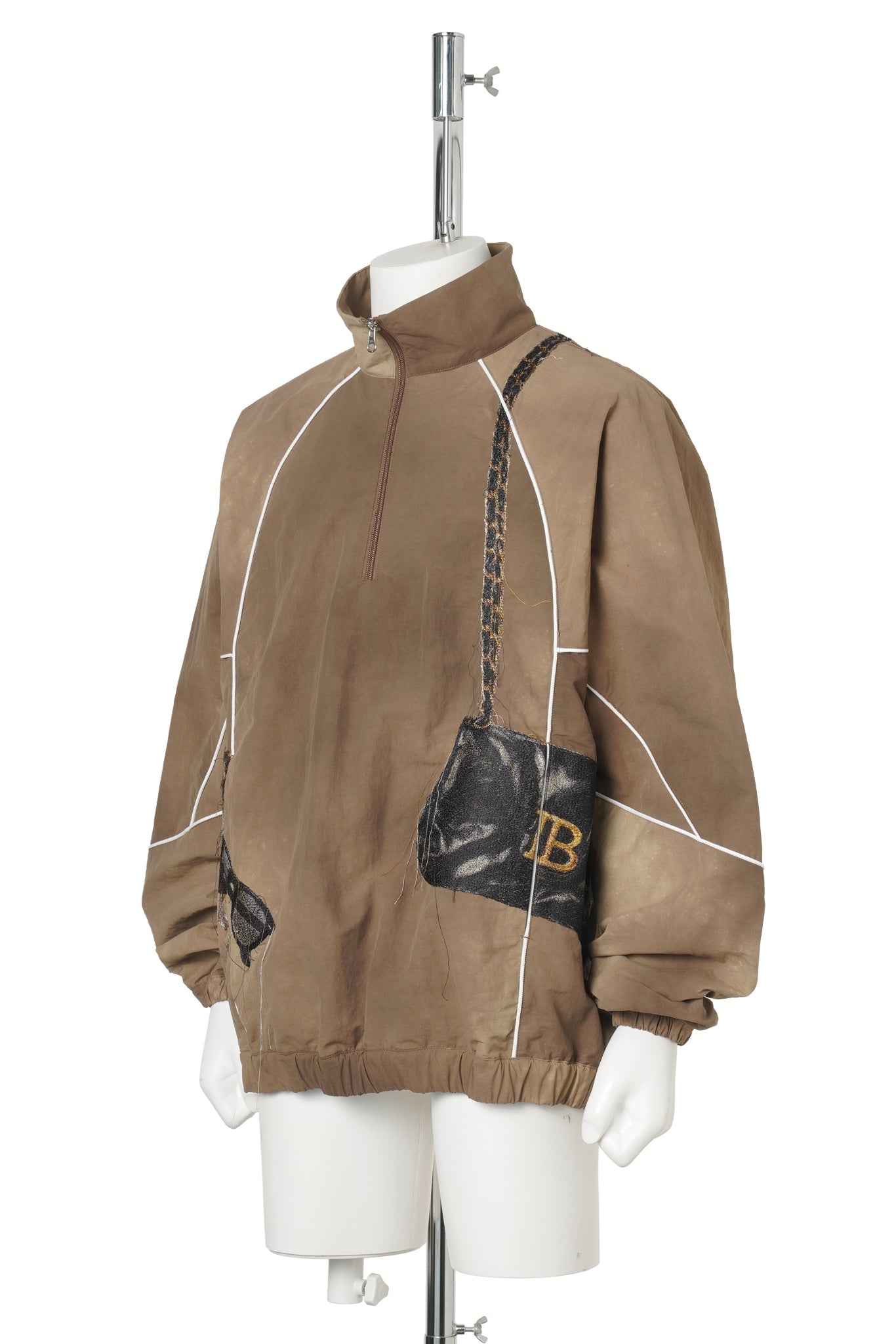 TROMPE L'OEIL EMBROIDERY ANORAK / BEIGE
