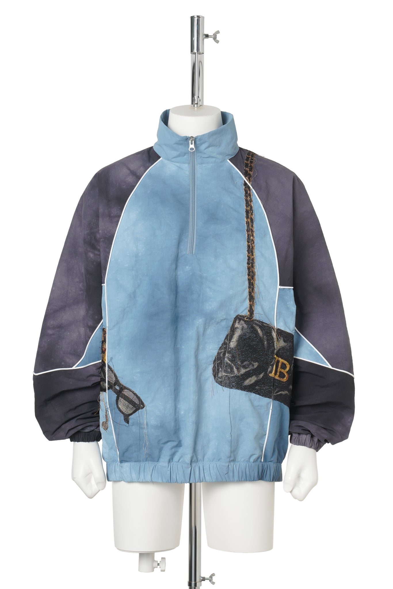 TROMPE L'OEIL EMBROIDERY ANORAK / NAVY