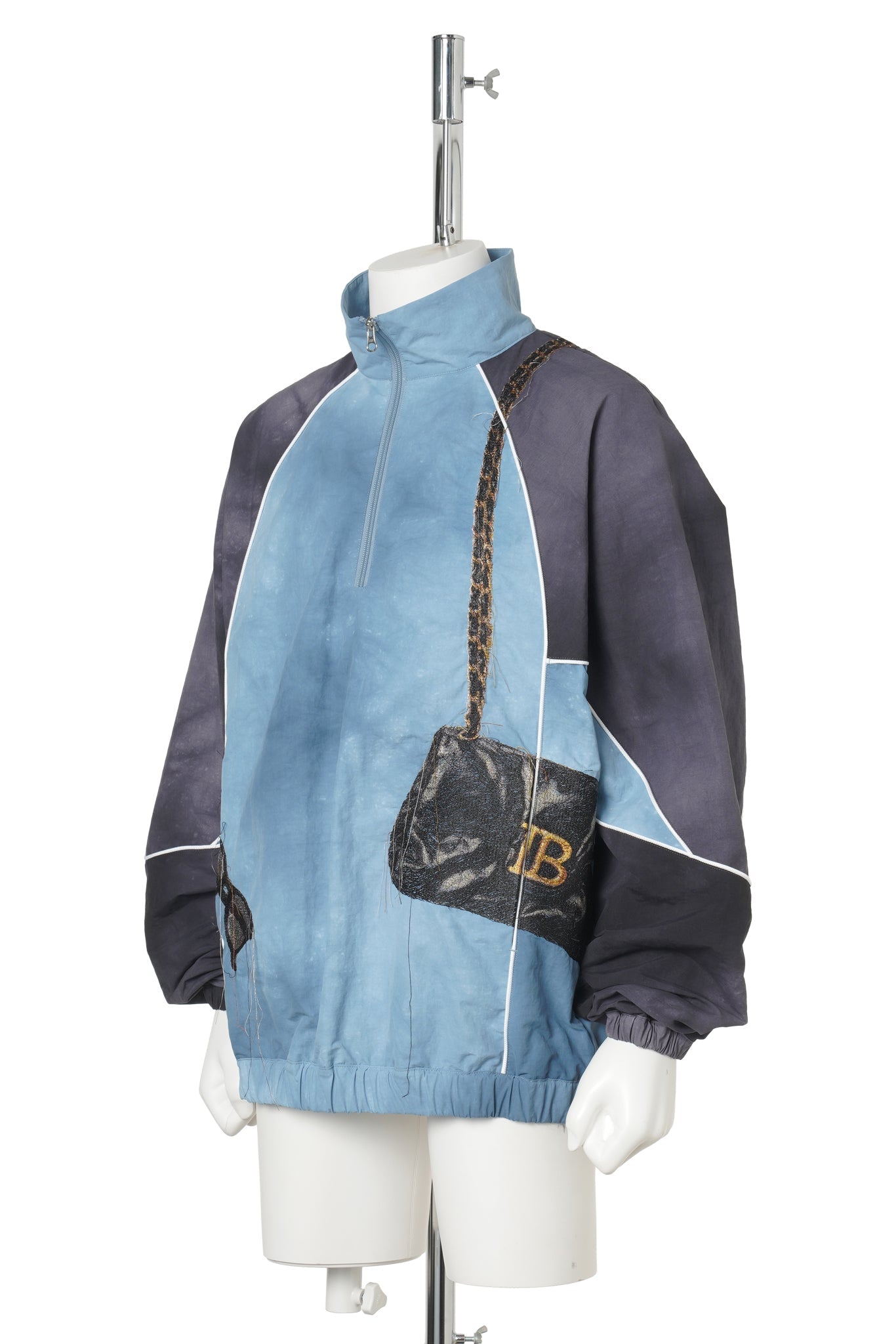 TROMPE L'OEIL EMBROIDERY ANORAK / NAVY