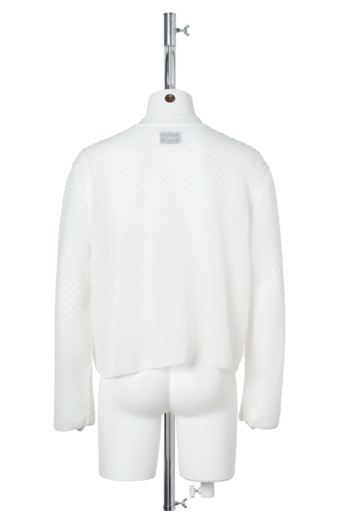 BUBBLE WRAP KNIT CARDIGAN / WHITE