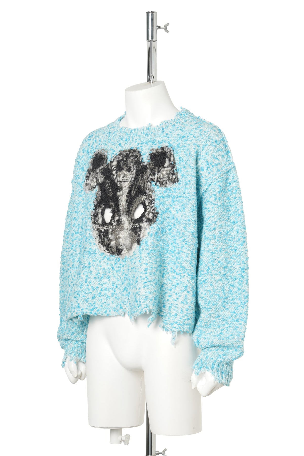 ACTING GAS MASK KNIT PULLOVER / BLUE