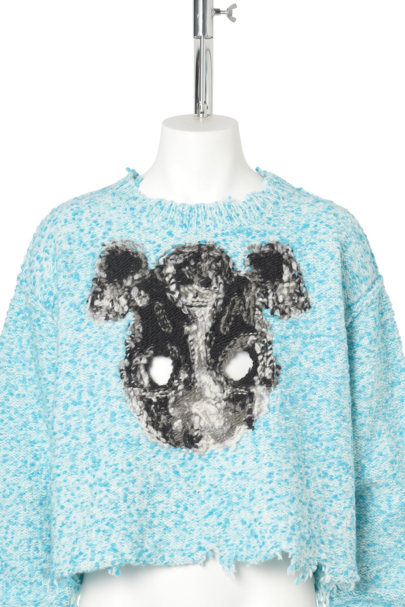 ACTING GAS MASK KNIT PULLOVER / BLUE