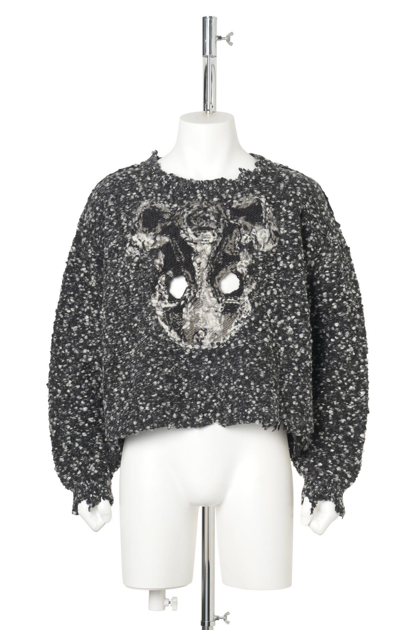ACTING GAS MASK KNIT PULLOVER / CHARCOAL