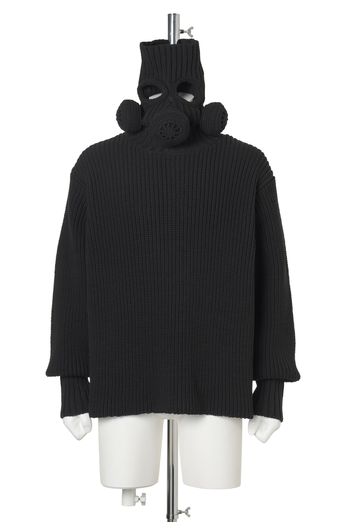GAS MASK TURTLENECK KNIT / BLACK